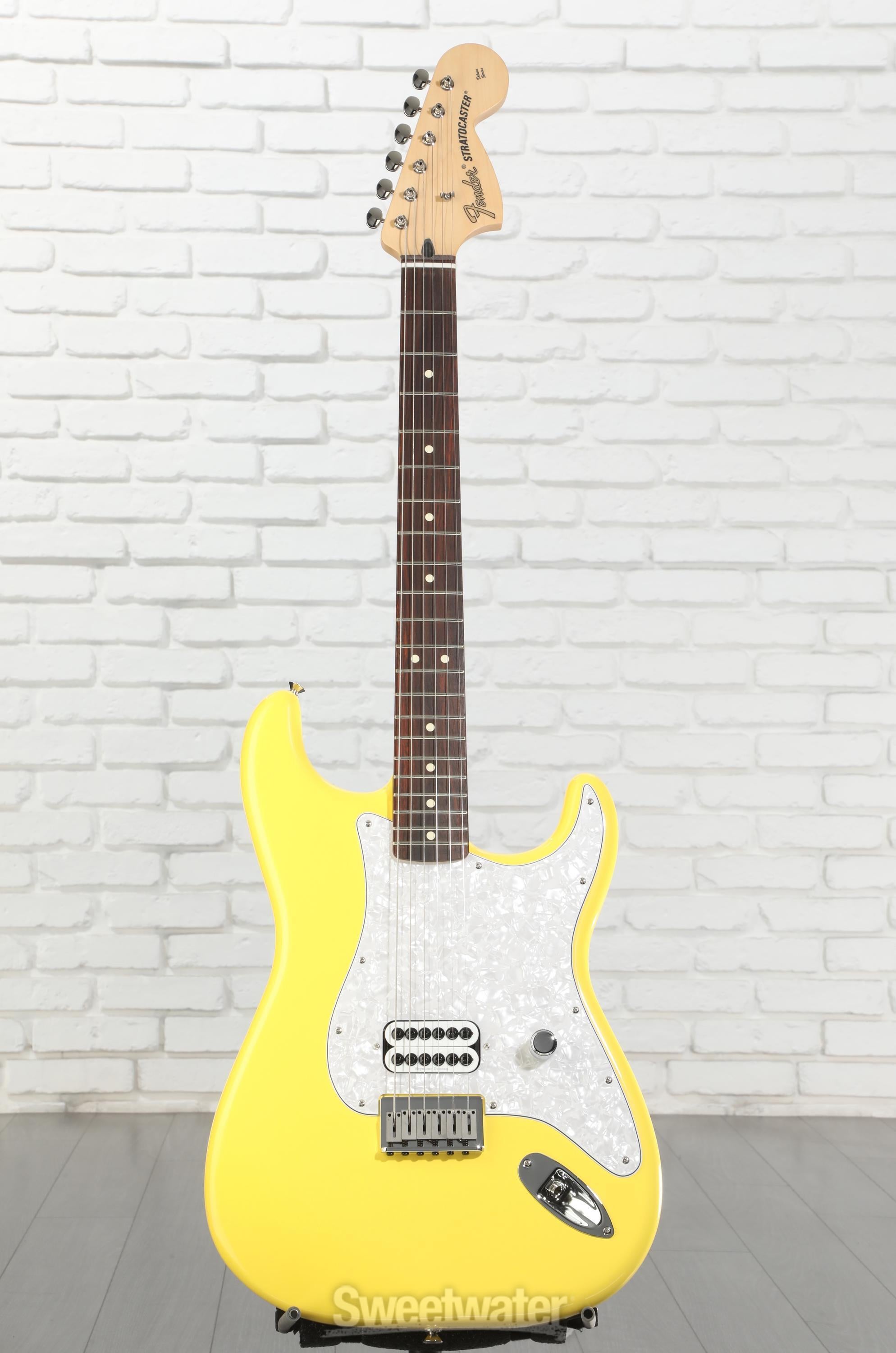 Fender Tom DeLonge Stratocaster Electric Guitar - Graffiti Yellow