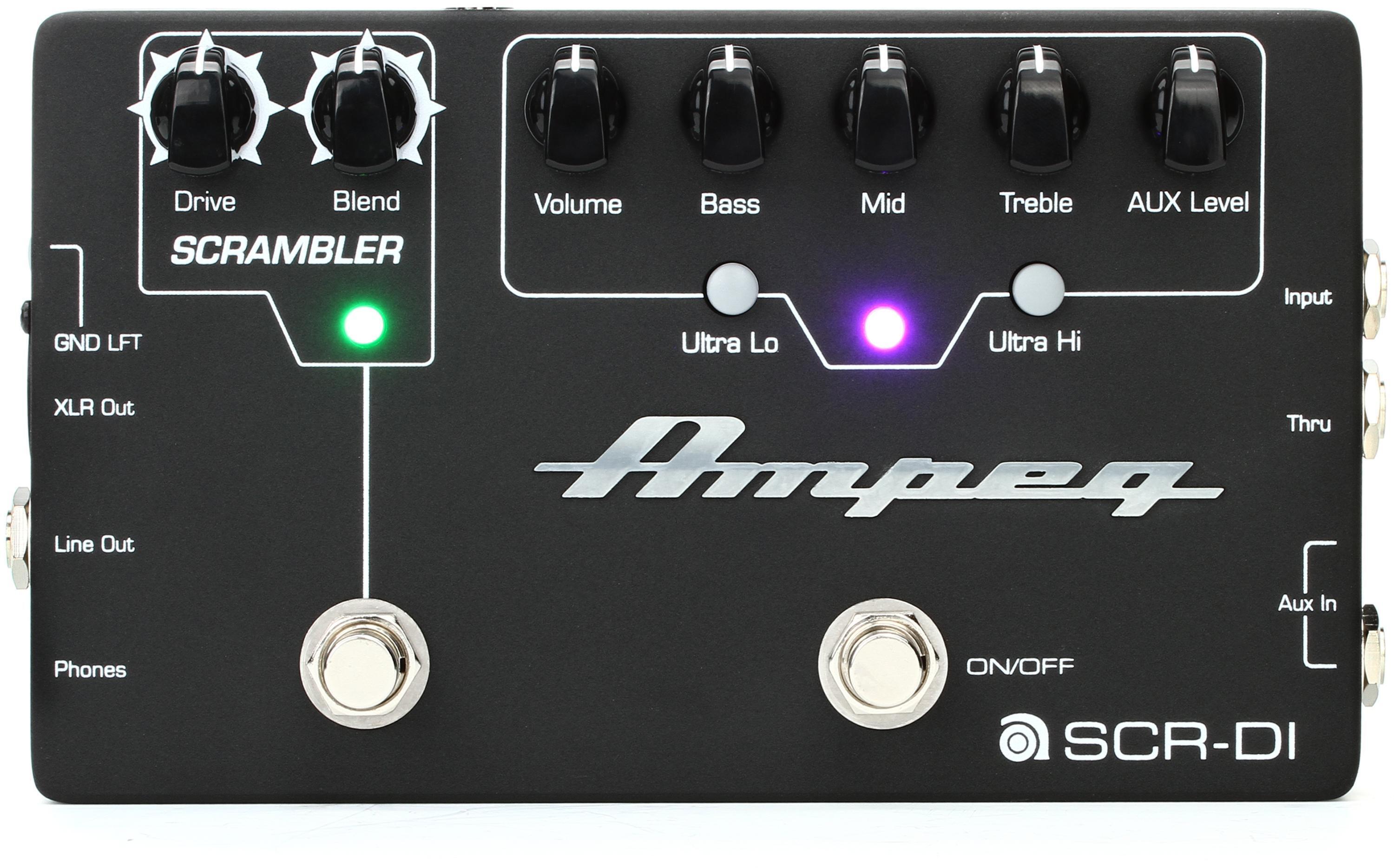 Ampeg SCR-DI Bass Preamp with Scrambler Overdrive Pedal Reviews Sweetwater