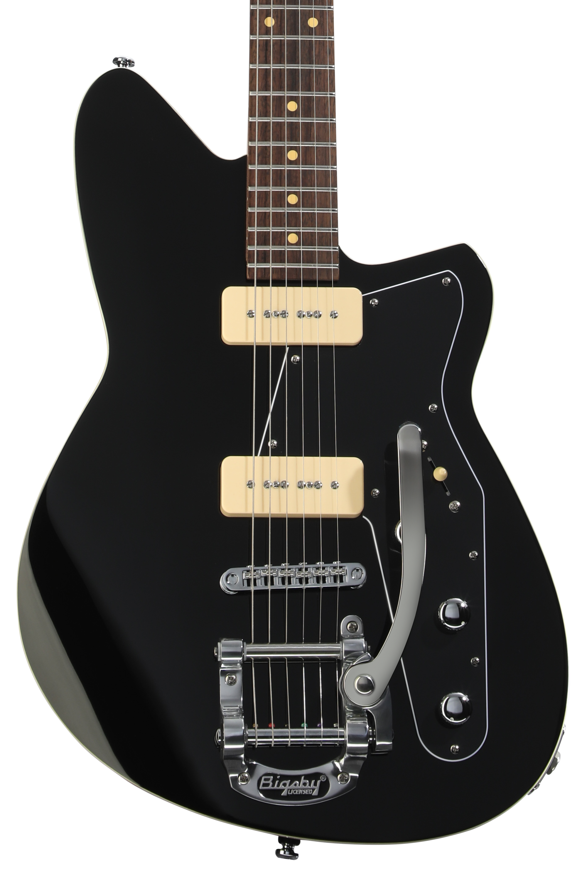 Reverend Jetstream 290 Electric Guitar - Midnight Black, Rosewood