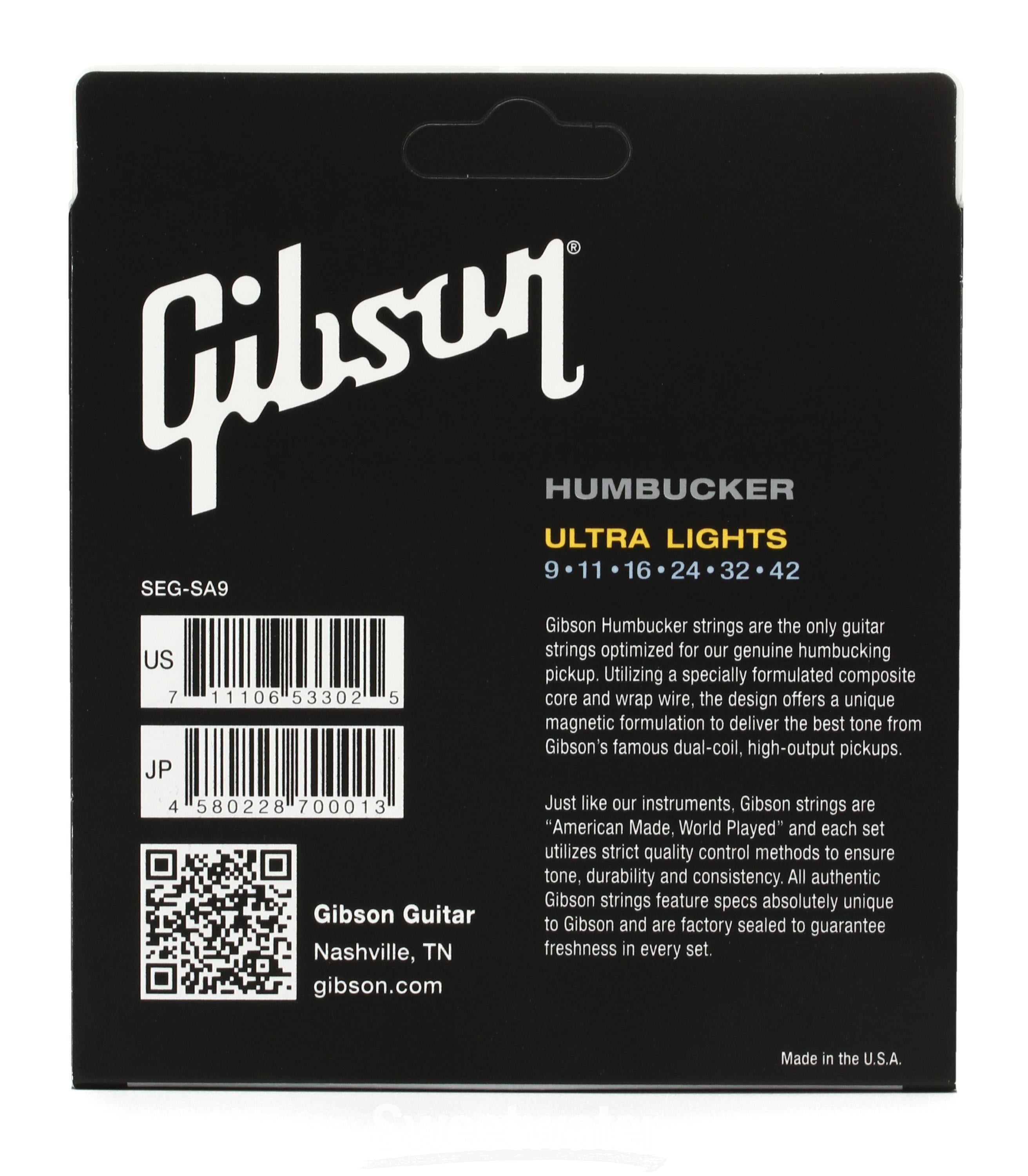 Gibson Accessories SA9 Humbucker Special Electric Guitar Strings