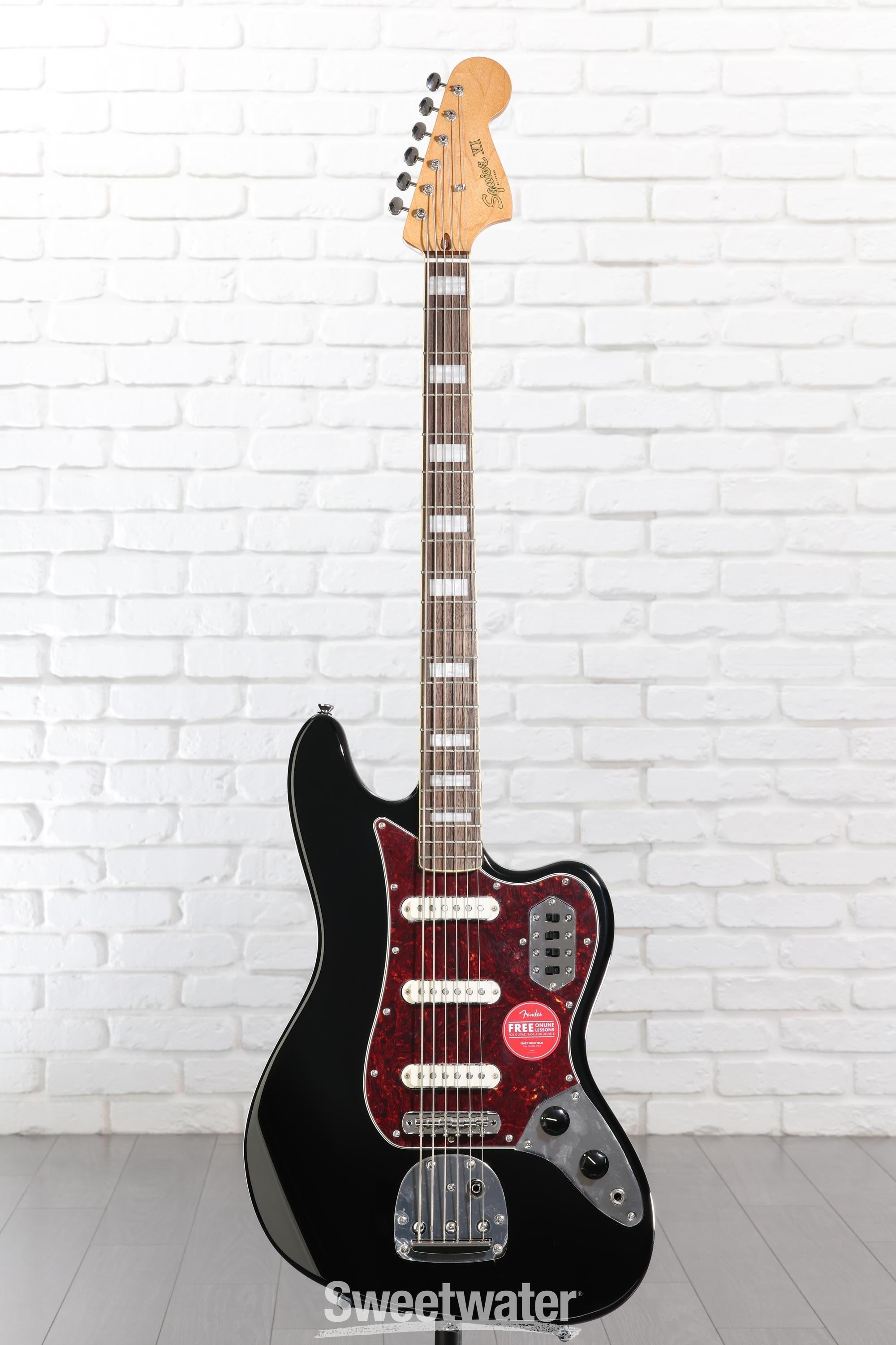Squier Classic Vibe Bass VI Guitar - Black | Sweetwater