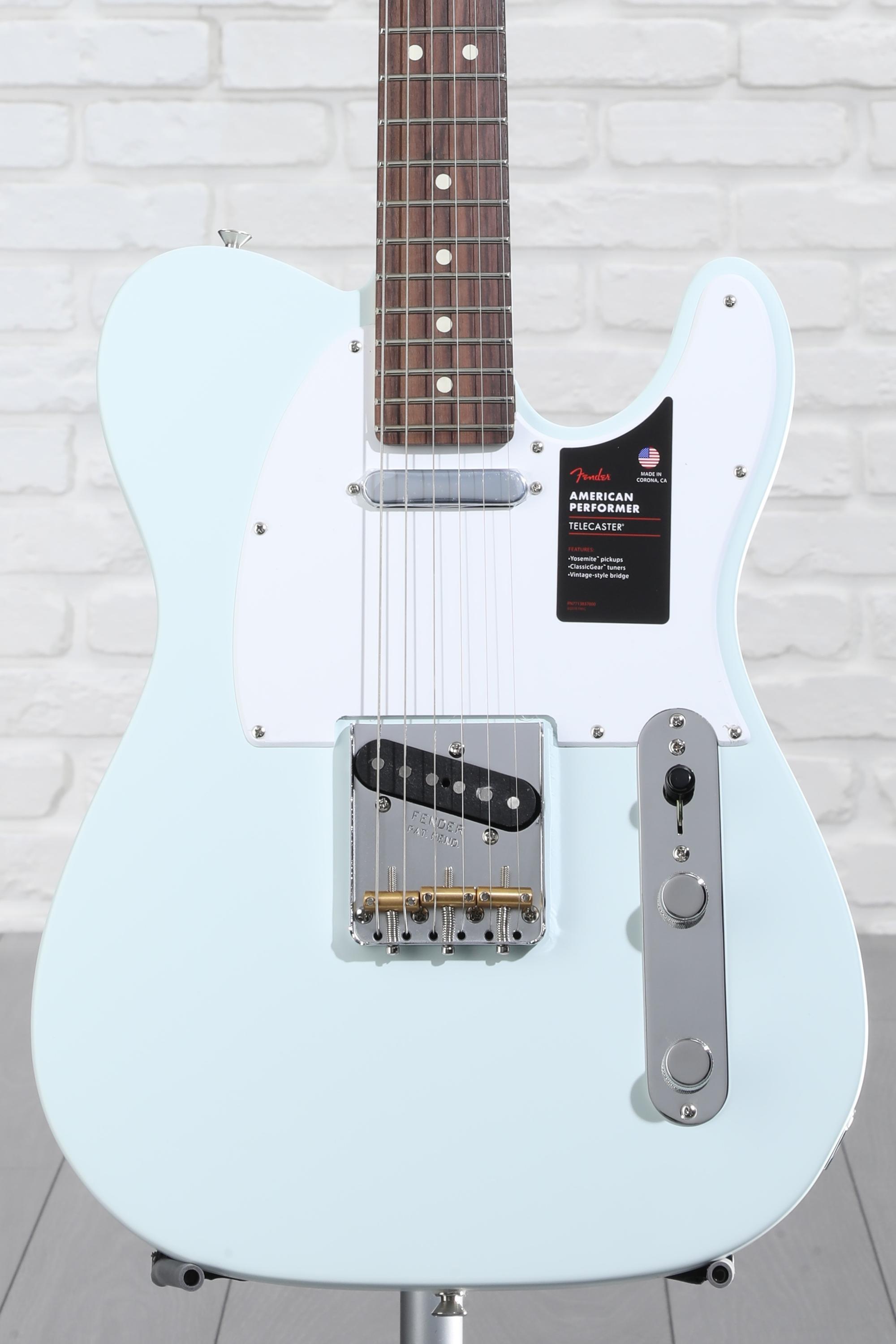 Fender American Performer Telecaster - Satin Sonic Blue with Rosewood  Fingerboard | Sweetwater