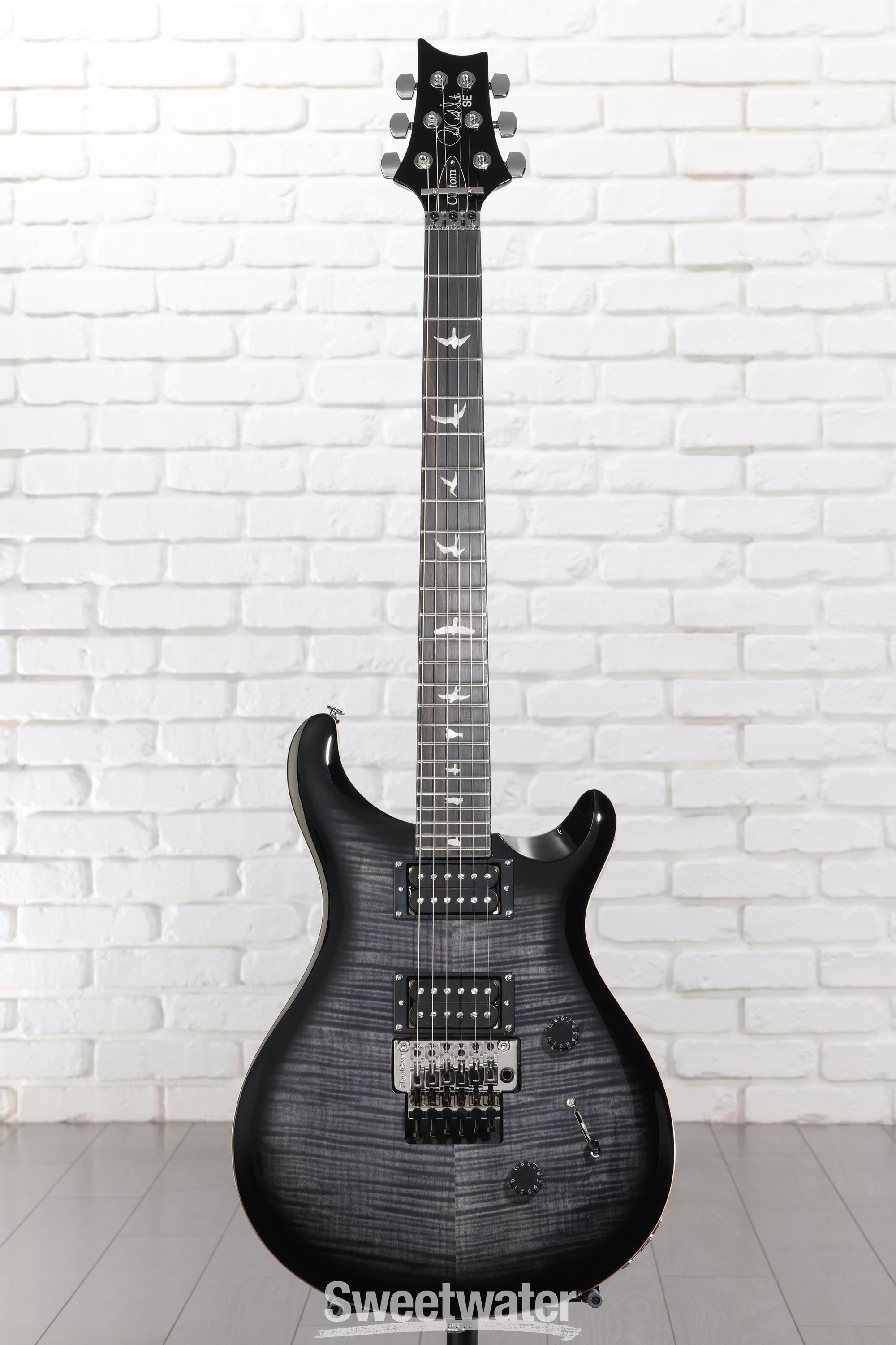PRS SE Custom 24 Floyd Electric Guitar - Charcoal Burst | Sweetwater