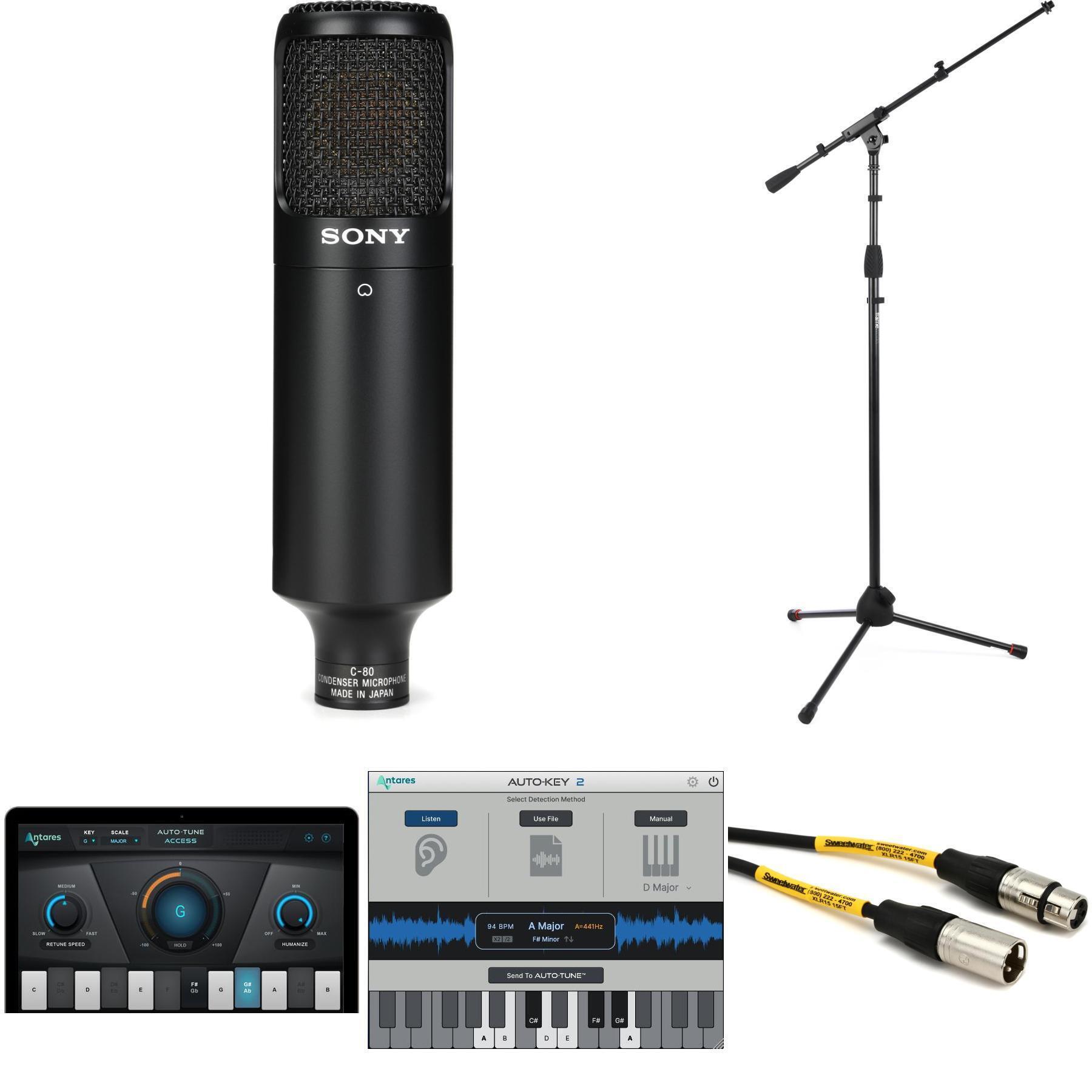 Sony C 80 Condenser Microphone and AutoTune Essentials Bundle