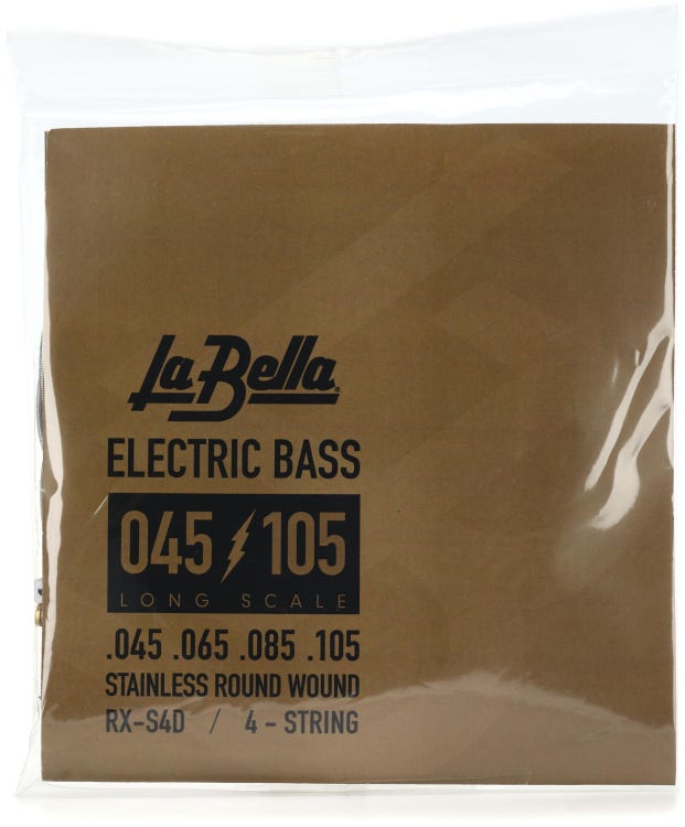 LaBella Stainless Steel Electric Bass Strings Round Wound 45-65-85-105 -  Bass Strings Only