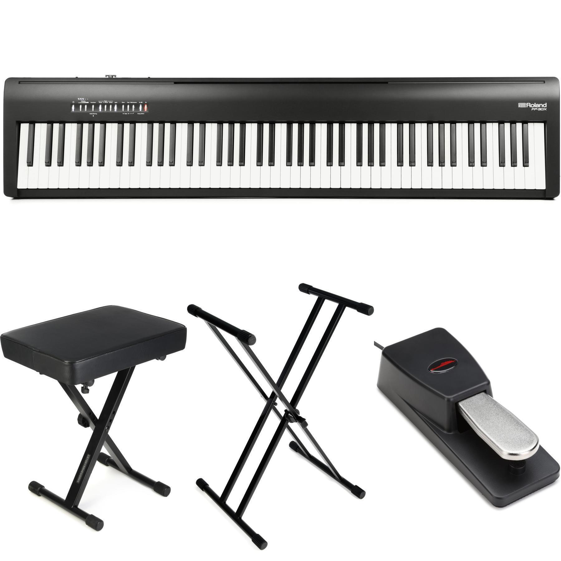 Roland FP-30X Digital Piano with Speakers Essentials Bundle