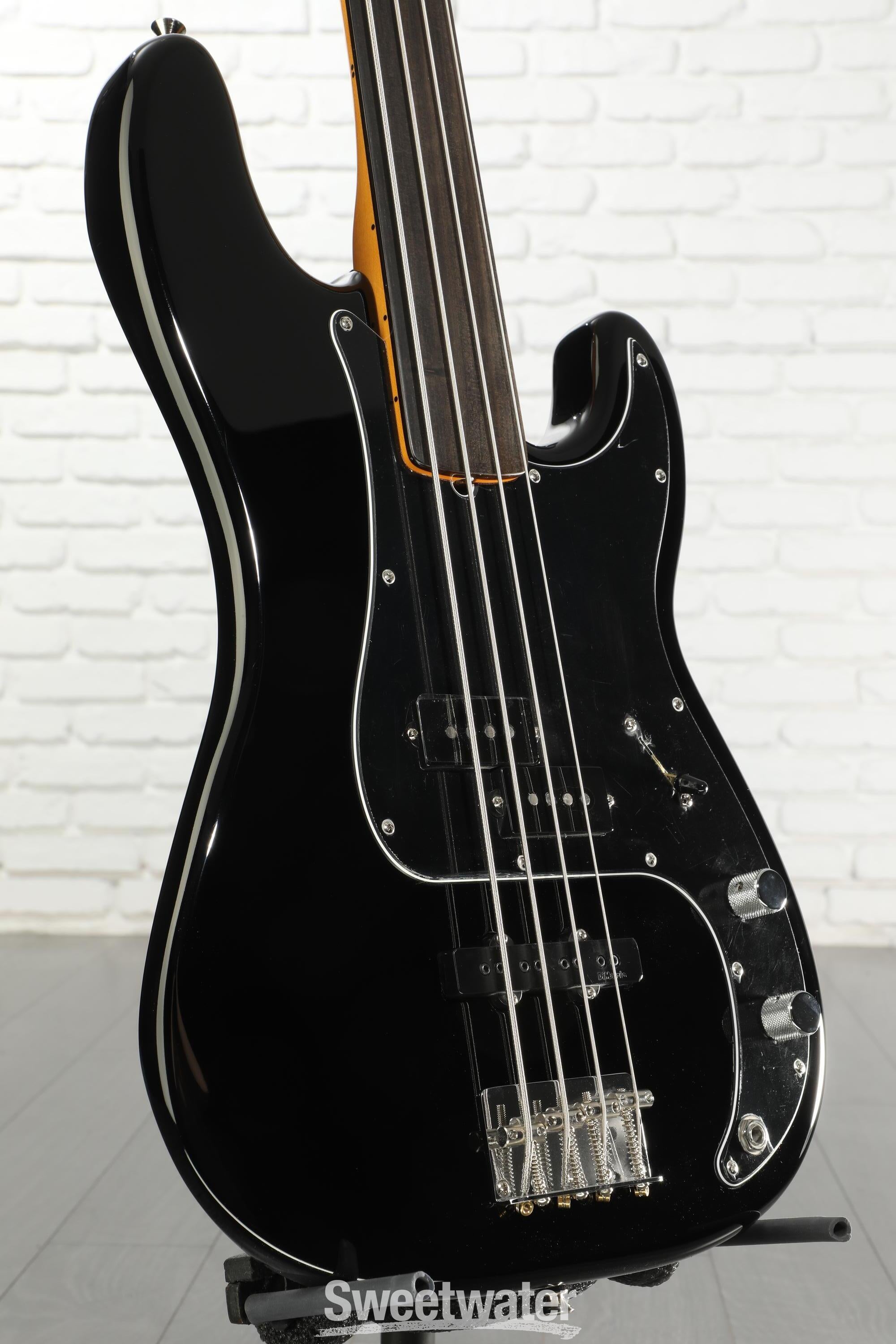Fender Tony Franklin Fretless Precision Bass - Black | Sweetwater
