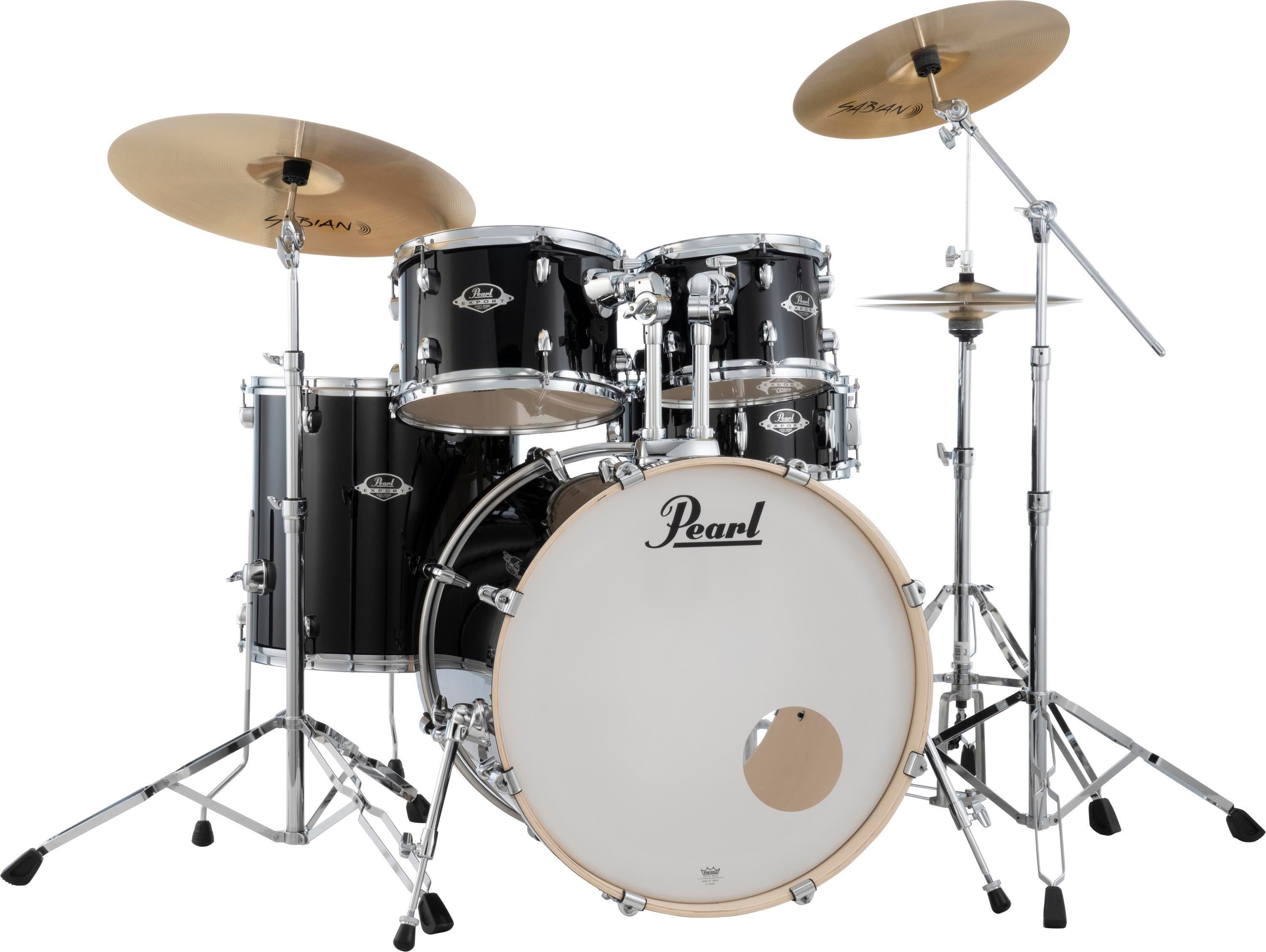 Photo of Pearl Export 5-piece Drum Set - Jet Black