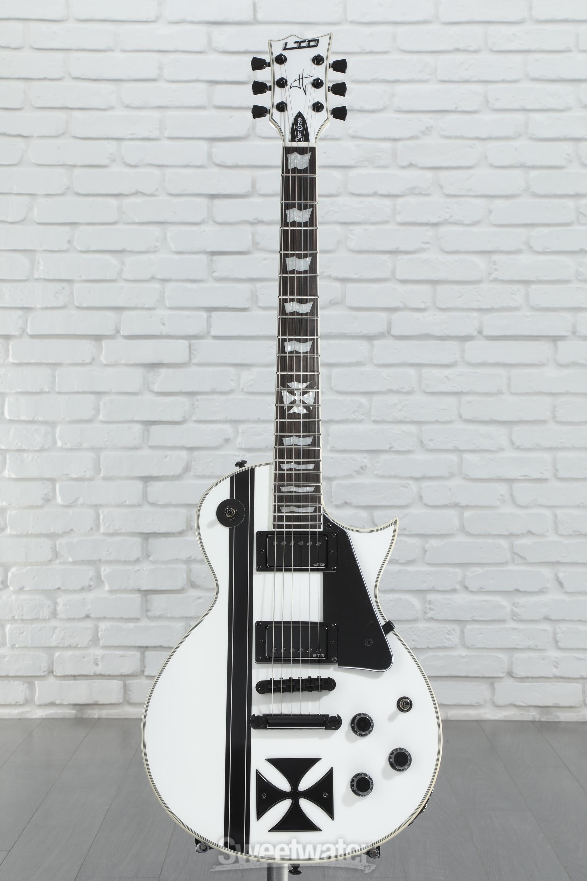 ESP LTD James Hetfield Iron Cross Electric Guitar Snow White