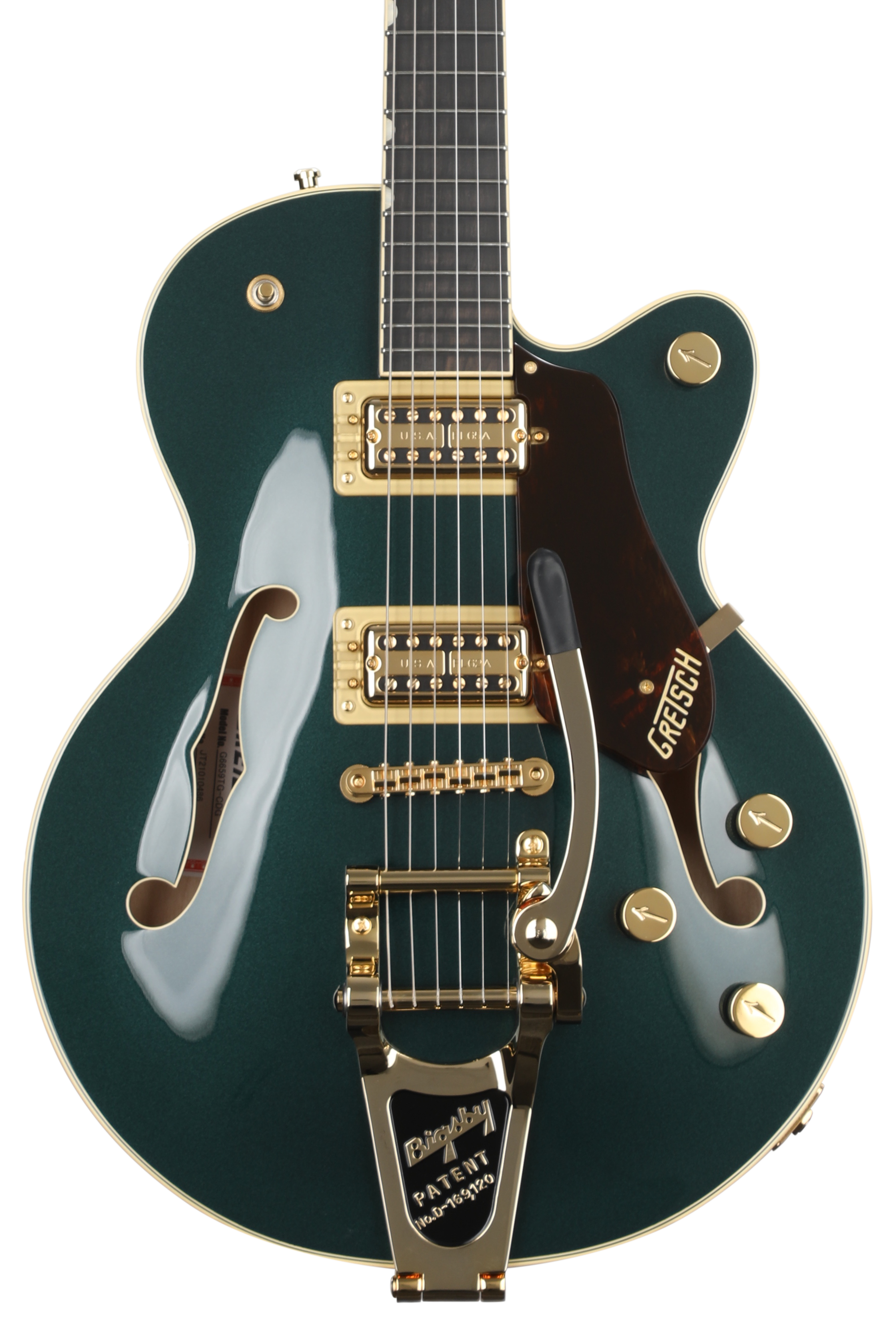 Gretsch G6659TG Players Edition Broadkaster Jr. Center Block  Semi-hollowbody Electric Guitar - Cadillac Green, Bigsby Tailpiece |  Sweetwater