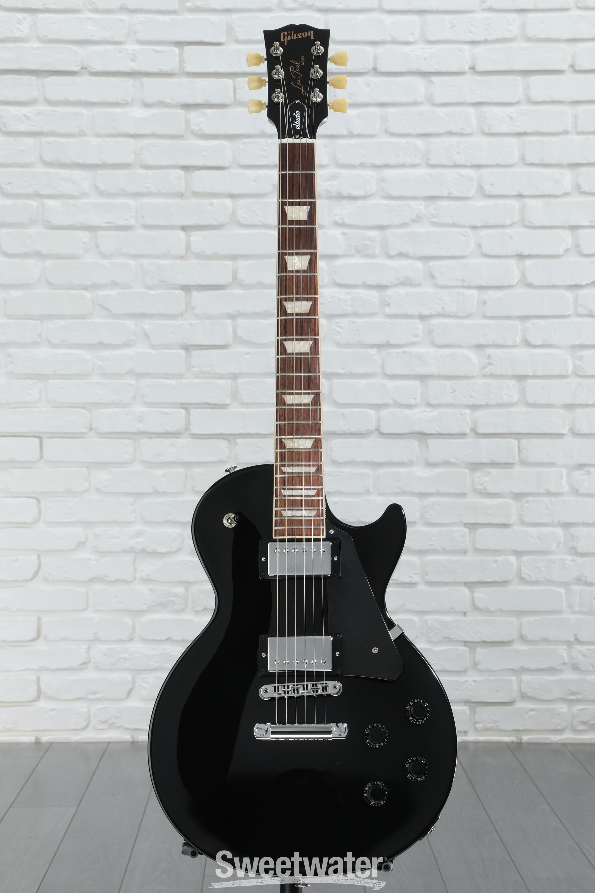 ギター Gibson USA Les Paul Studio Ebony Gibson Les Paul Studio Electric Guitar - Ebony | Sweetwater