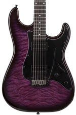 Photo of Schecter Traditional Pro Electric Guitar - Satin Trans Purple Burst