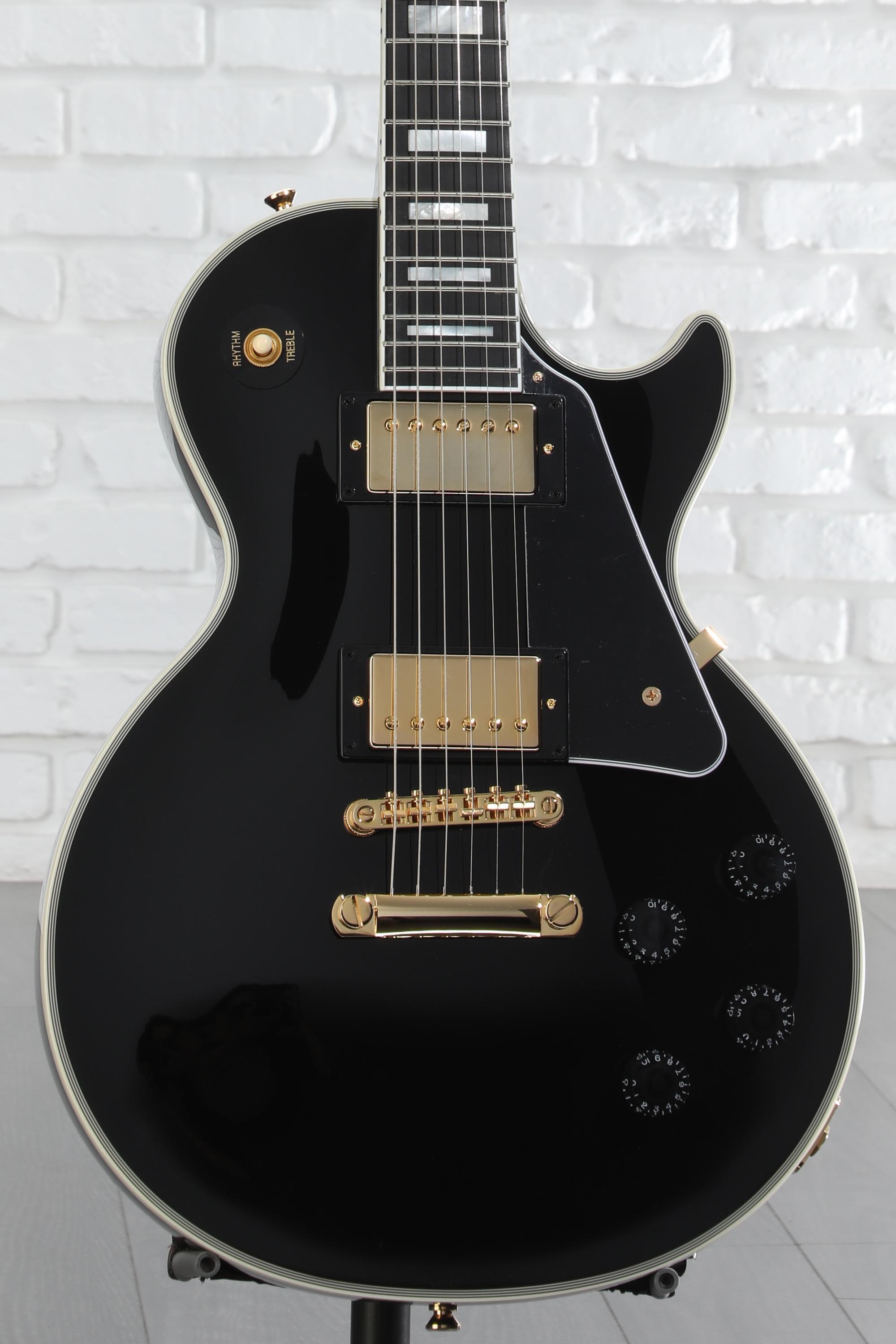 ギター Epiphone Inspired by Gibson Custom Ebony Epiphone Inspired by Gibson Custom Les Paul Custom Ebony