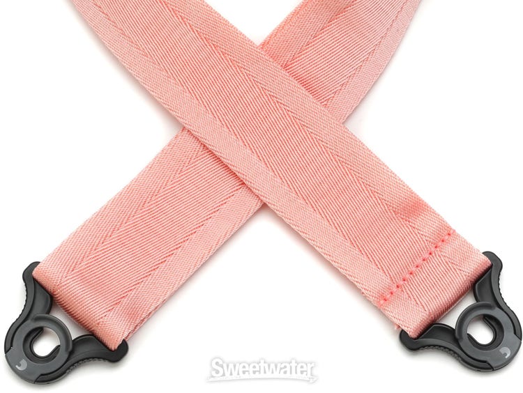 D'Addario 2-inch Nylon Auto Lock Guitar Strap - New Rose