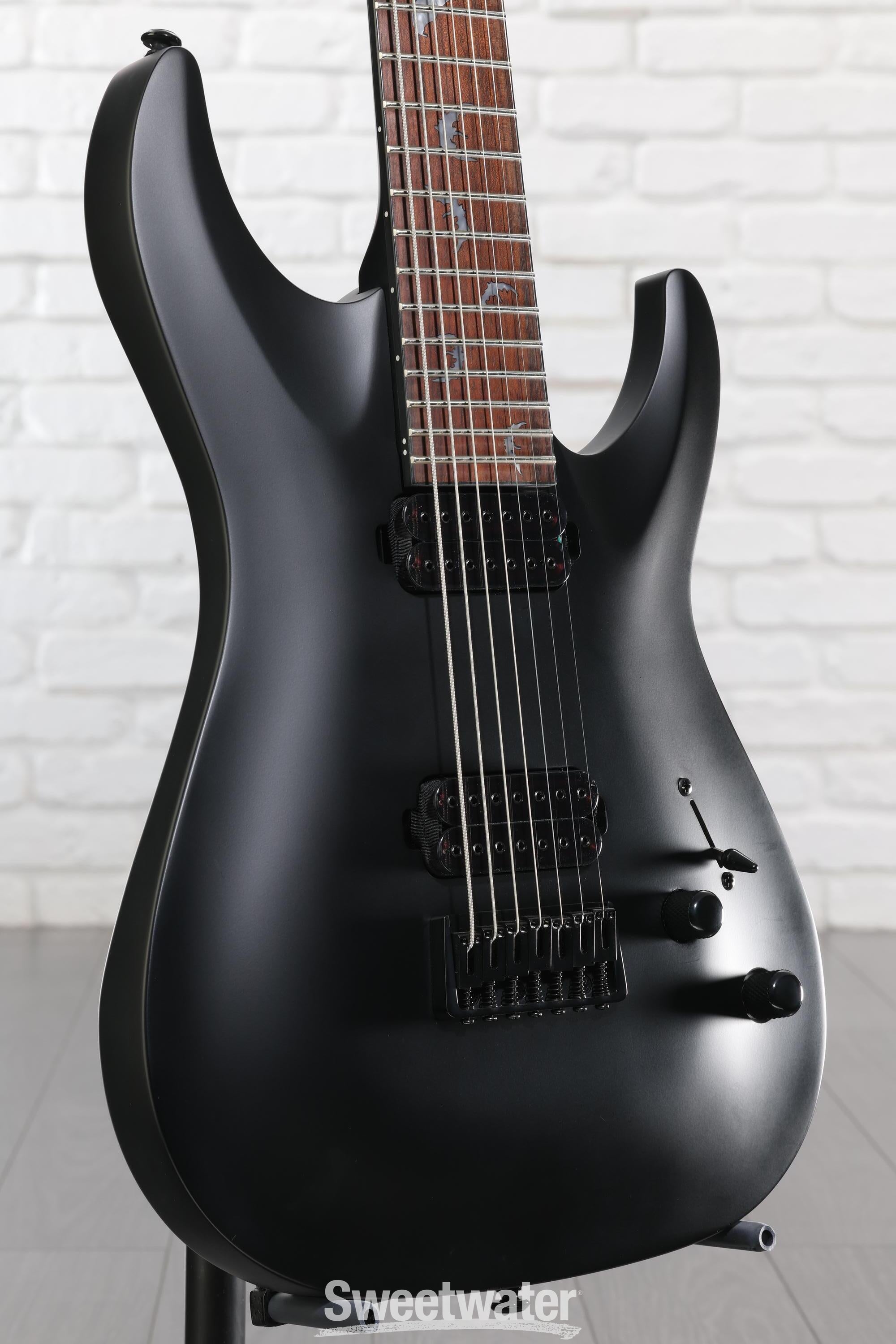 Schecter Damien-7 SBK Electric Guitar - Satin Black | Sweetwater