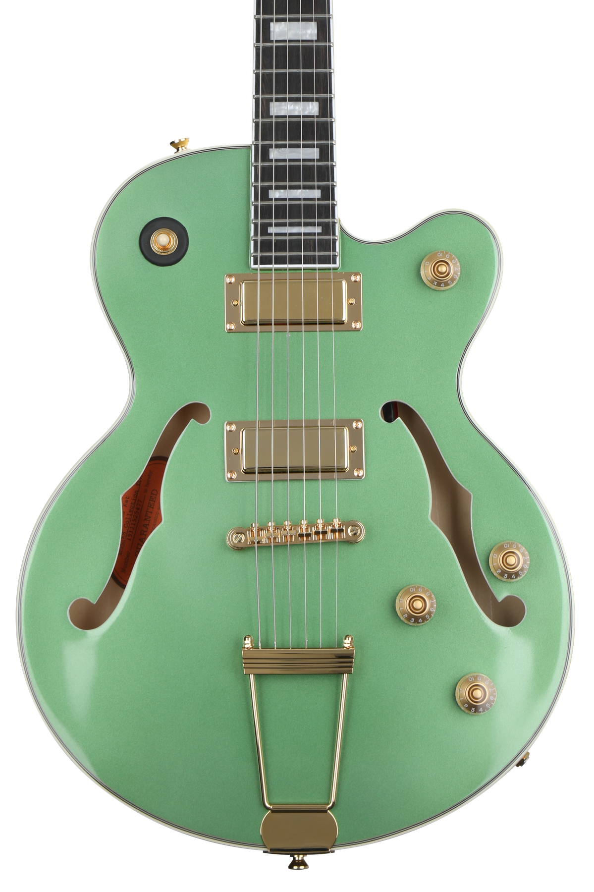 ギター Epiphone Uptown Kat ES TGM Epiphone Uptown Kat ES Hollowbody Electric Guitar - Emerald
