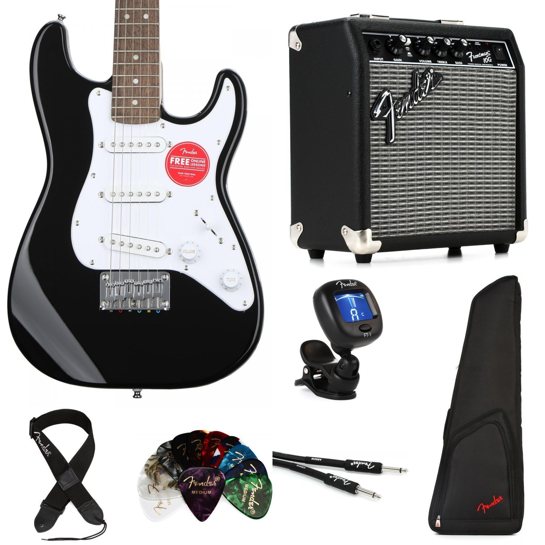 Squier Mini Strat Electric Guitar and Fender Frontman 10 Amp