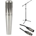 Photo of Earthworks SR314 Handheld Condenser Microphone Bundle with Stand and Cable - Stainless Steel