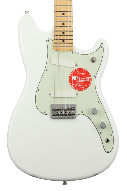 Fender Duo-Sonic - Arctic White with Maple Fingerboard | Sweetwater