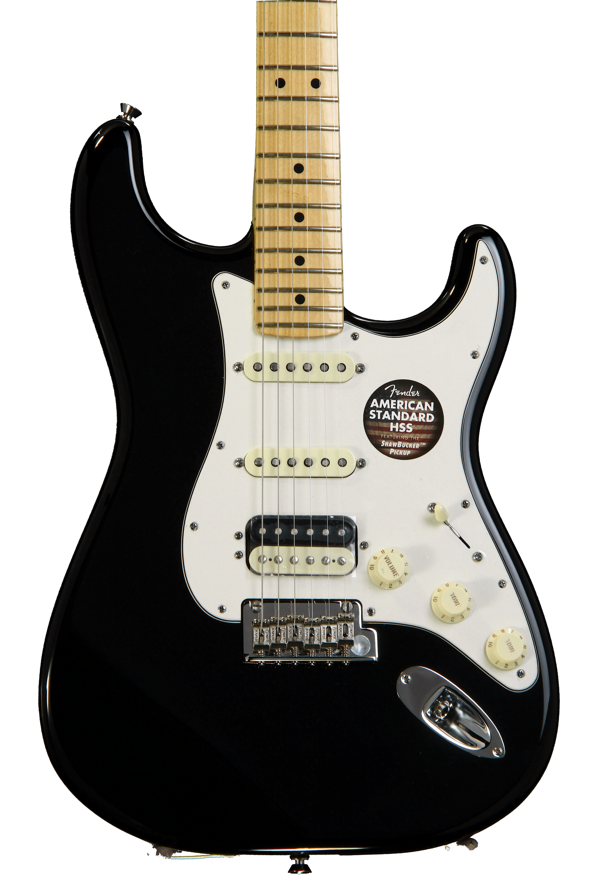 Fender American Standard Stratocaster HSS Shawbucker - Black, Maple Fingerboard