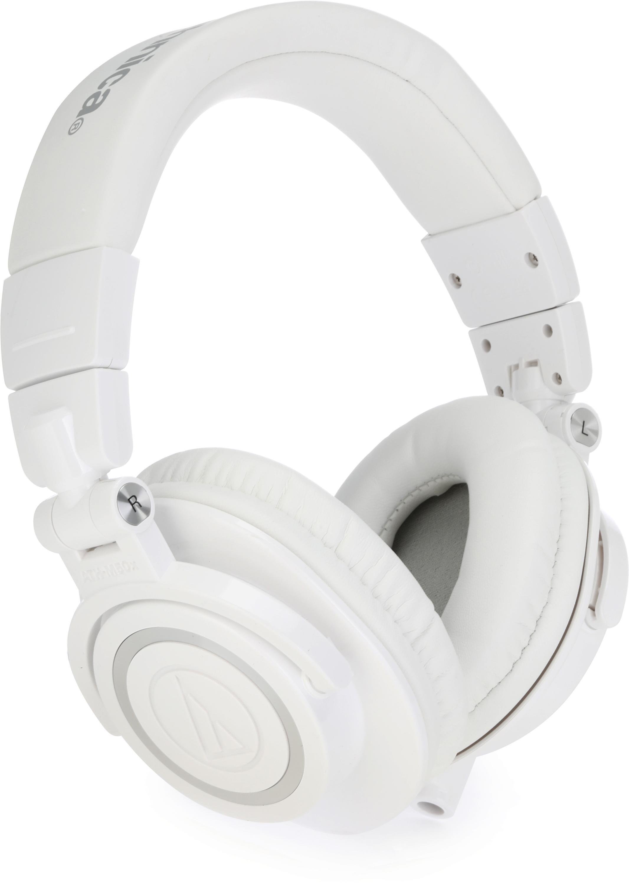 Audio-Technica ATH-M50xWH Closed-back Studio Monitoring Headphones - White