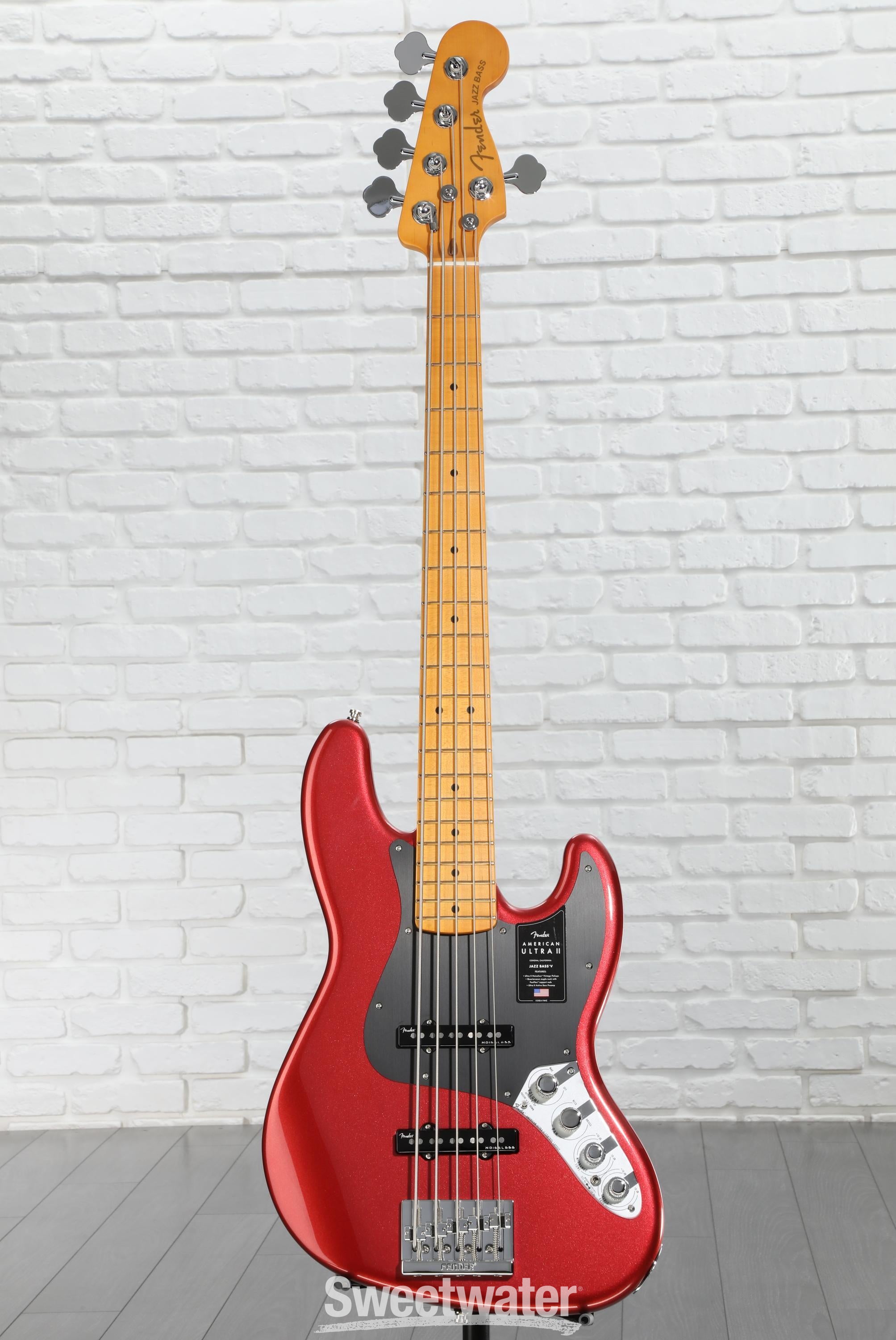 Fender American Ultra II Jazz Bass V - Sinister Red, Maple