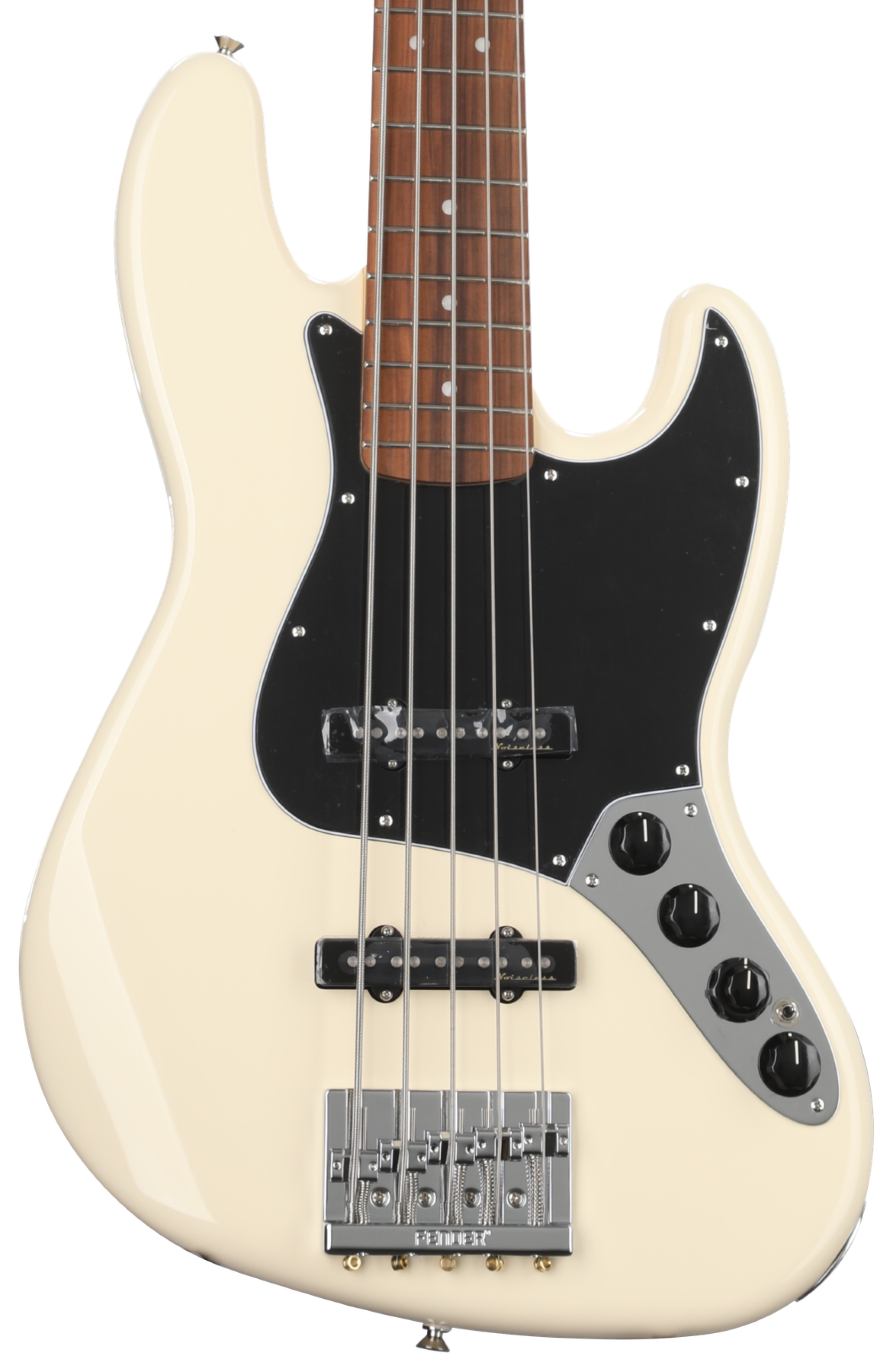 Fender Deluxe Active J Bass V - Olympic White with Pau Ferro Fingerboard