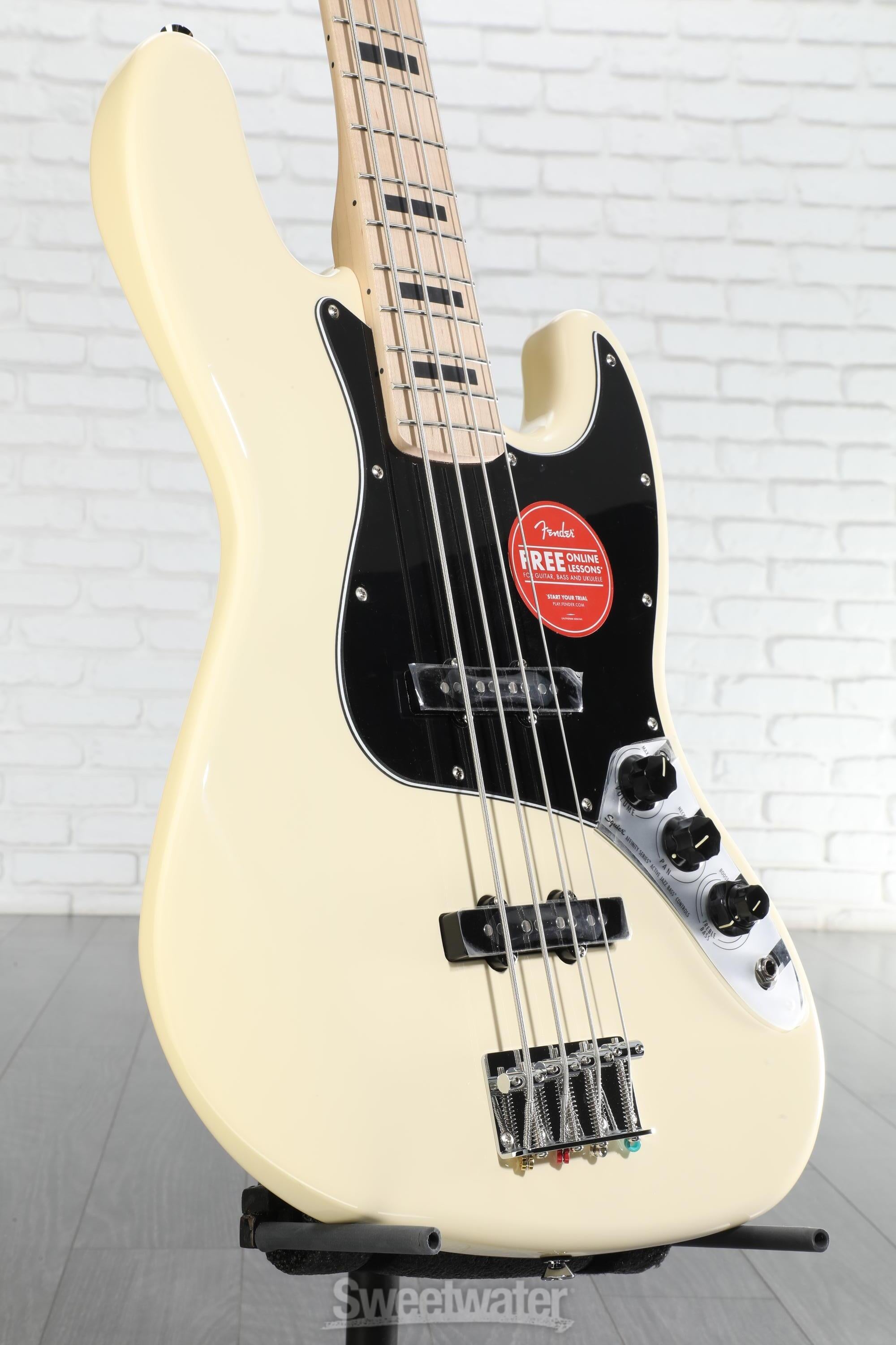 Squier Affinity Series Active Jazz Bass - Olympic White | Sweetwater
