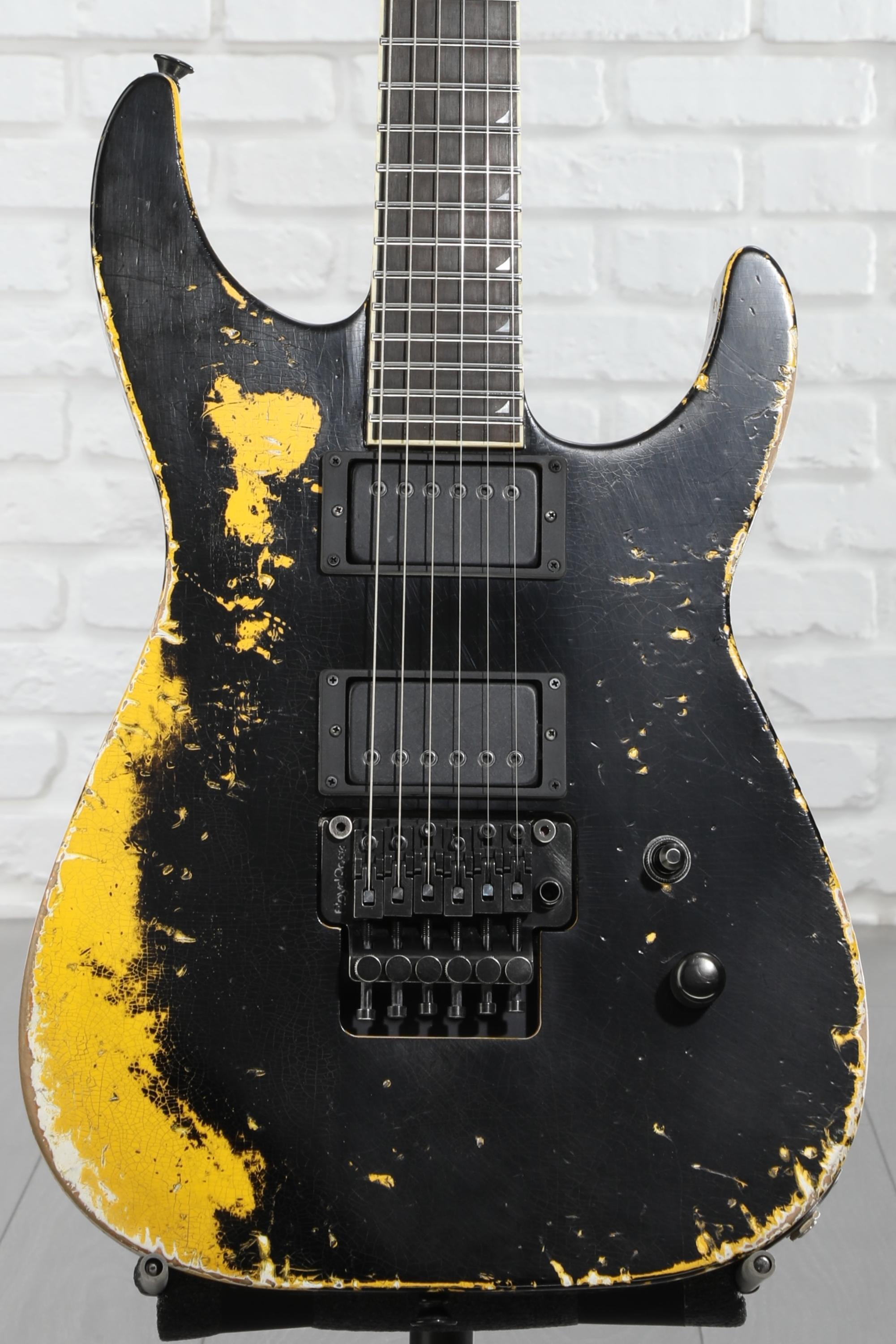 Jackson USA Tangent Series Soloist Electric Guitar - Black Over