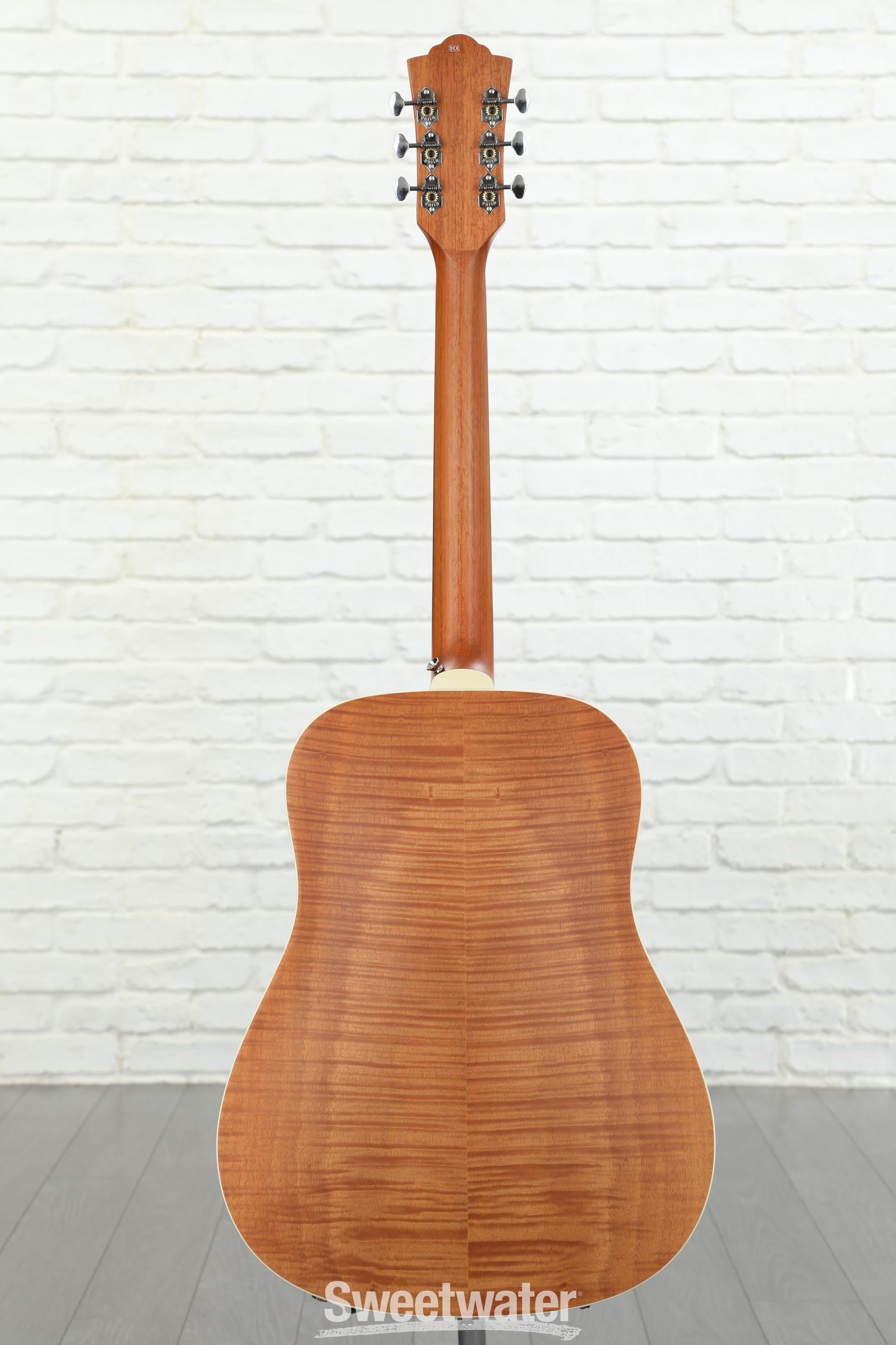 Guild D-240E, Flamed Mahogany Acoustic-Electric Guitar - Natural