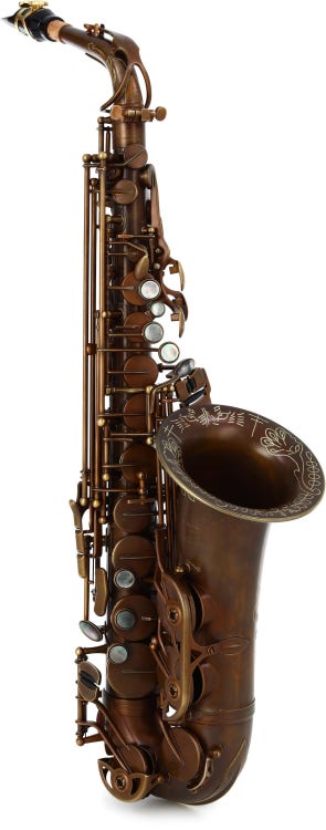 Growling Sax Red Lava Gen 2 Alto Saxophone - Satin Black with Red Keys