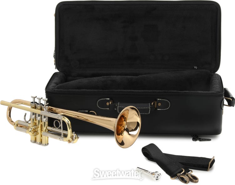 Yamaha YTR-8445 II Xeno Professional C Trumpet - Clear Lacquer with Gold  Brass Bell