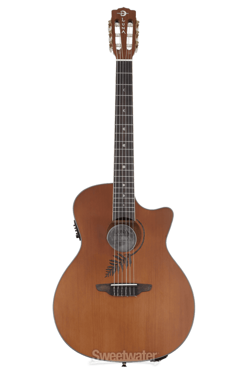 Luna Woodland Cedar Nylon Acoustic-electric Guitar - Satin