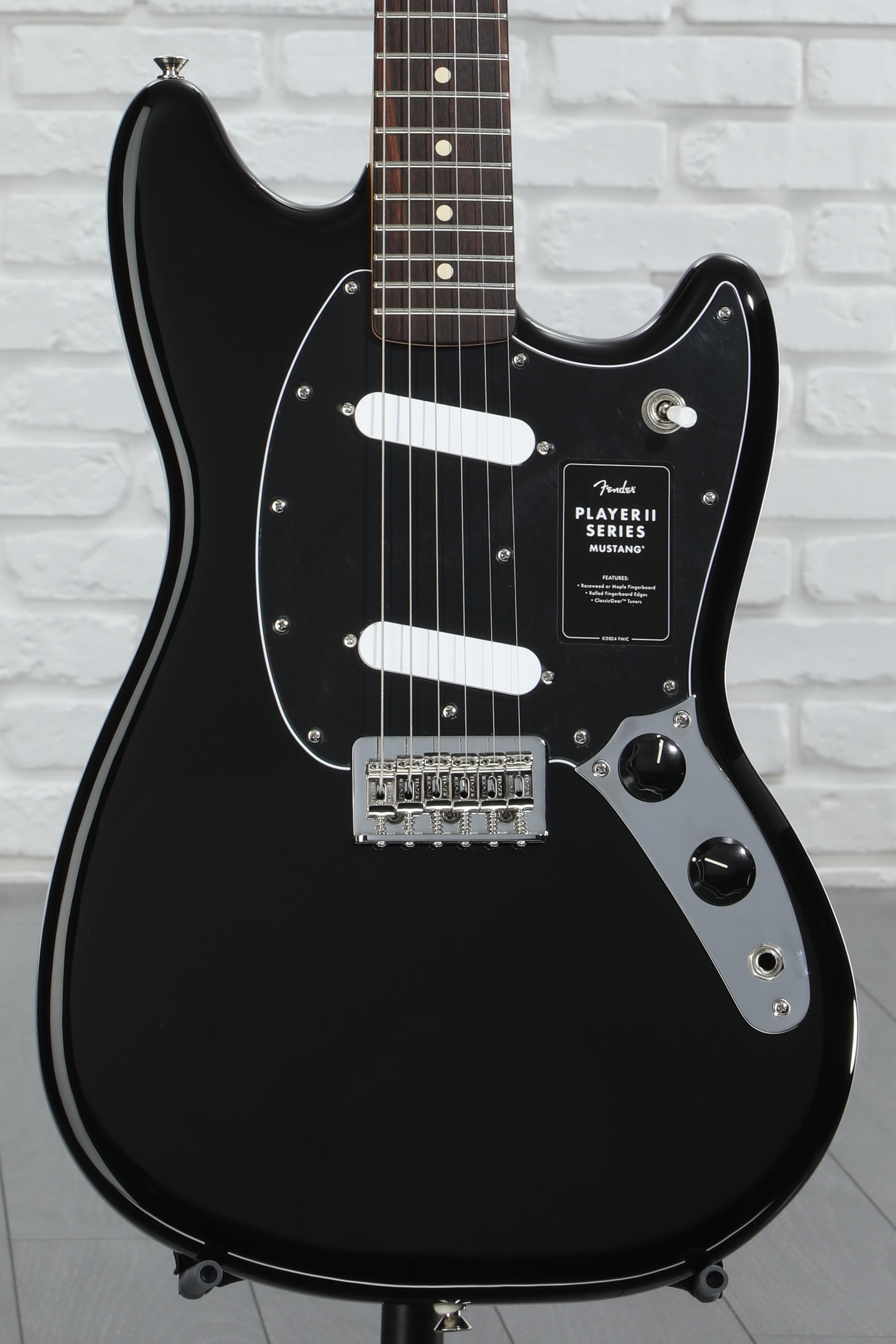 ギター fFender Player II Mustang Fender Player II Mustang - Black with Rosewood Fingerboard