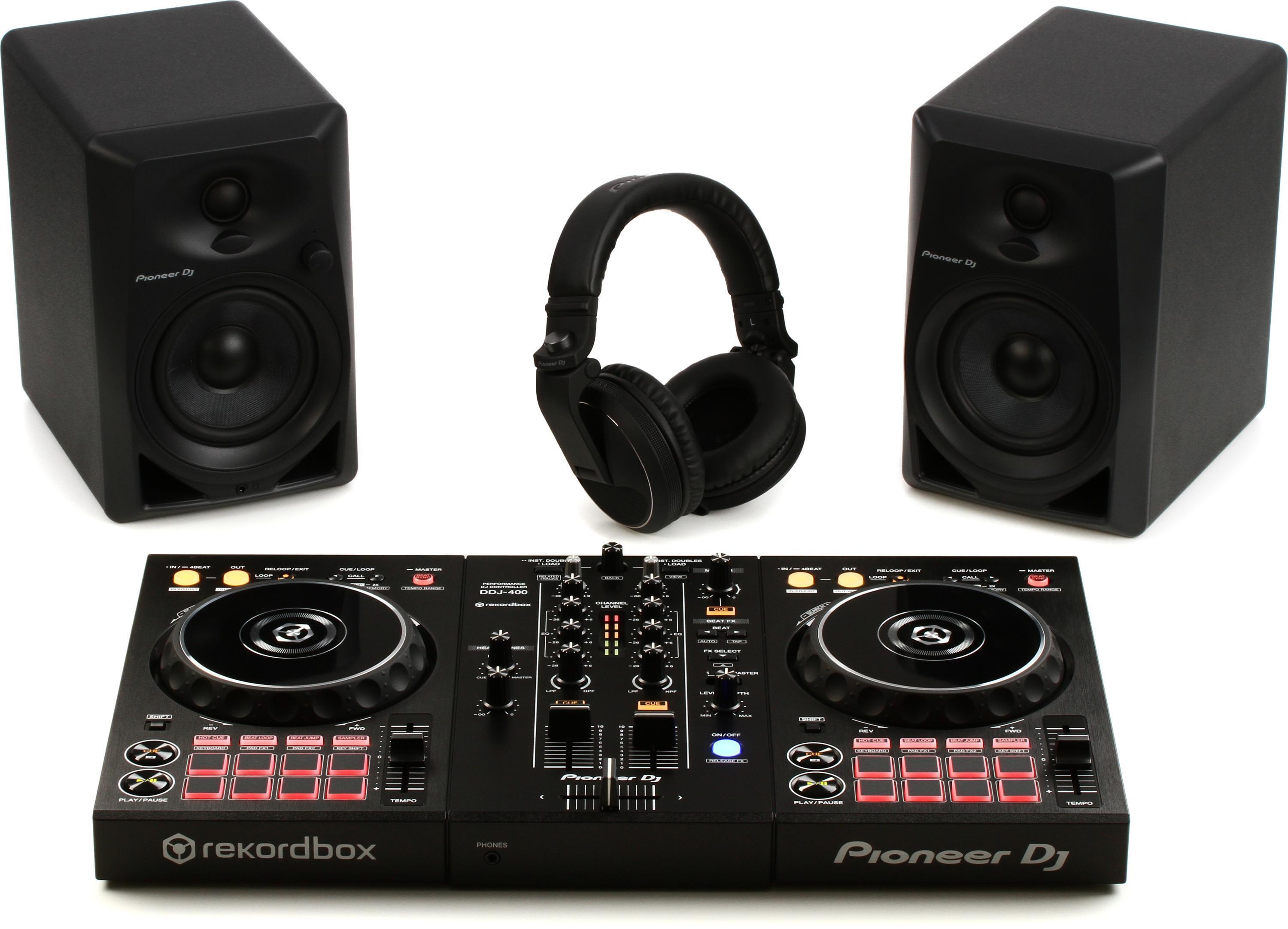 Pioneer DJ PK-STP03 DJ Starter Pack with DDJ-400, DM-40s, and HDJ-X5-K