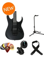Photo of Ibanez Gio RG330EX Electric Guitar Essentials Bundle - Black Flat