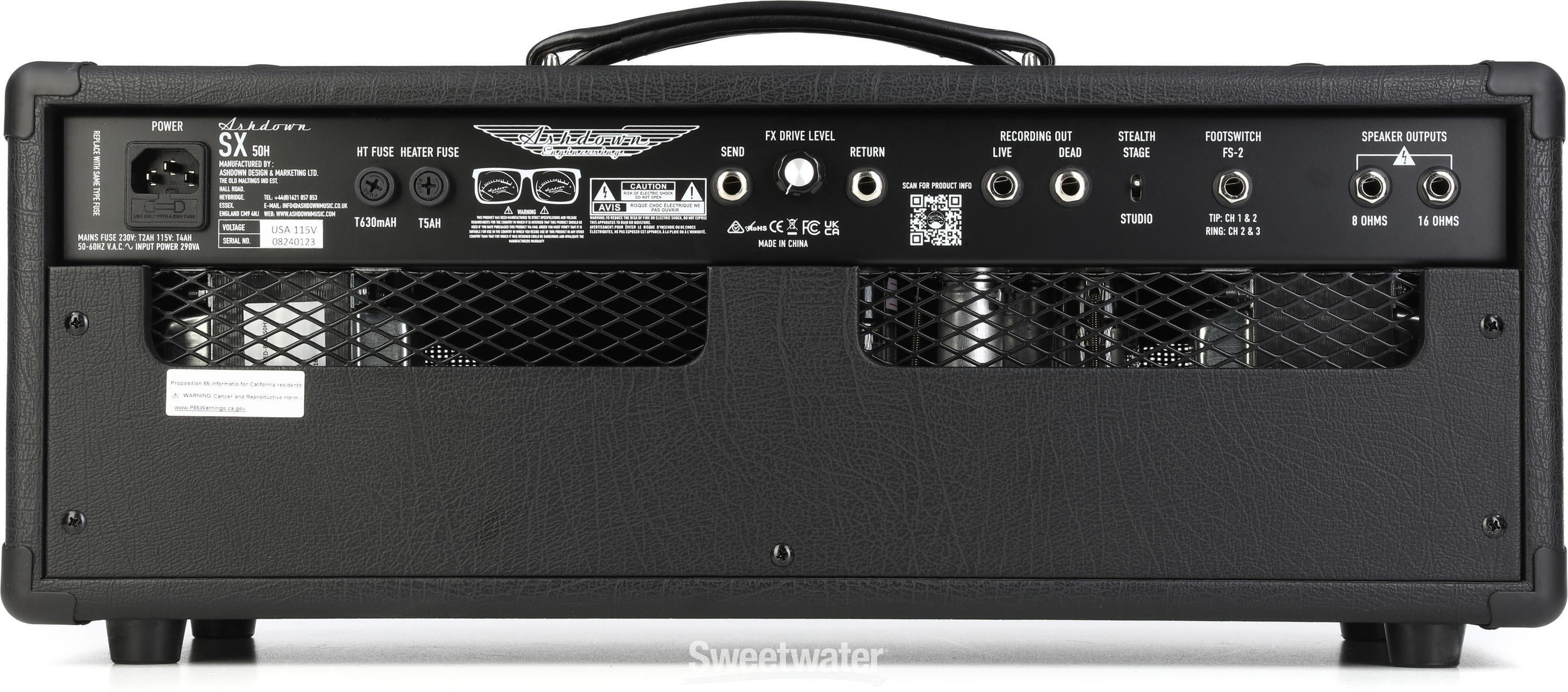 Ashdown SX-50H 50-watt Guitar Tube Amp Head - Black Tolex/Black