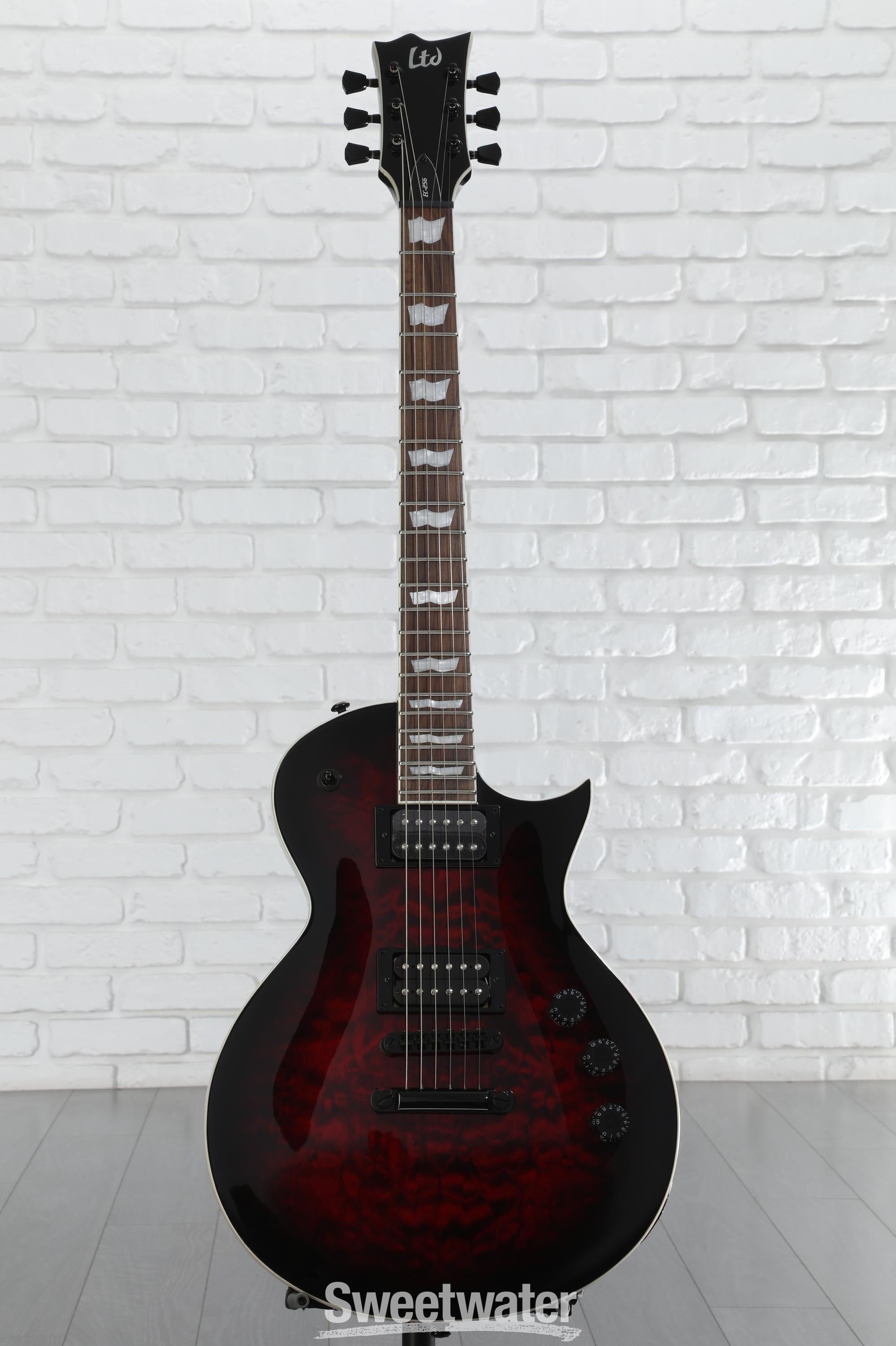 ESP LTD Eclipse EC-256QM Electric Guitar - See Thru Black