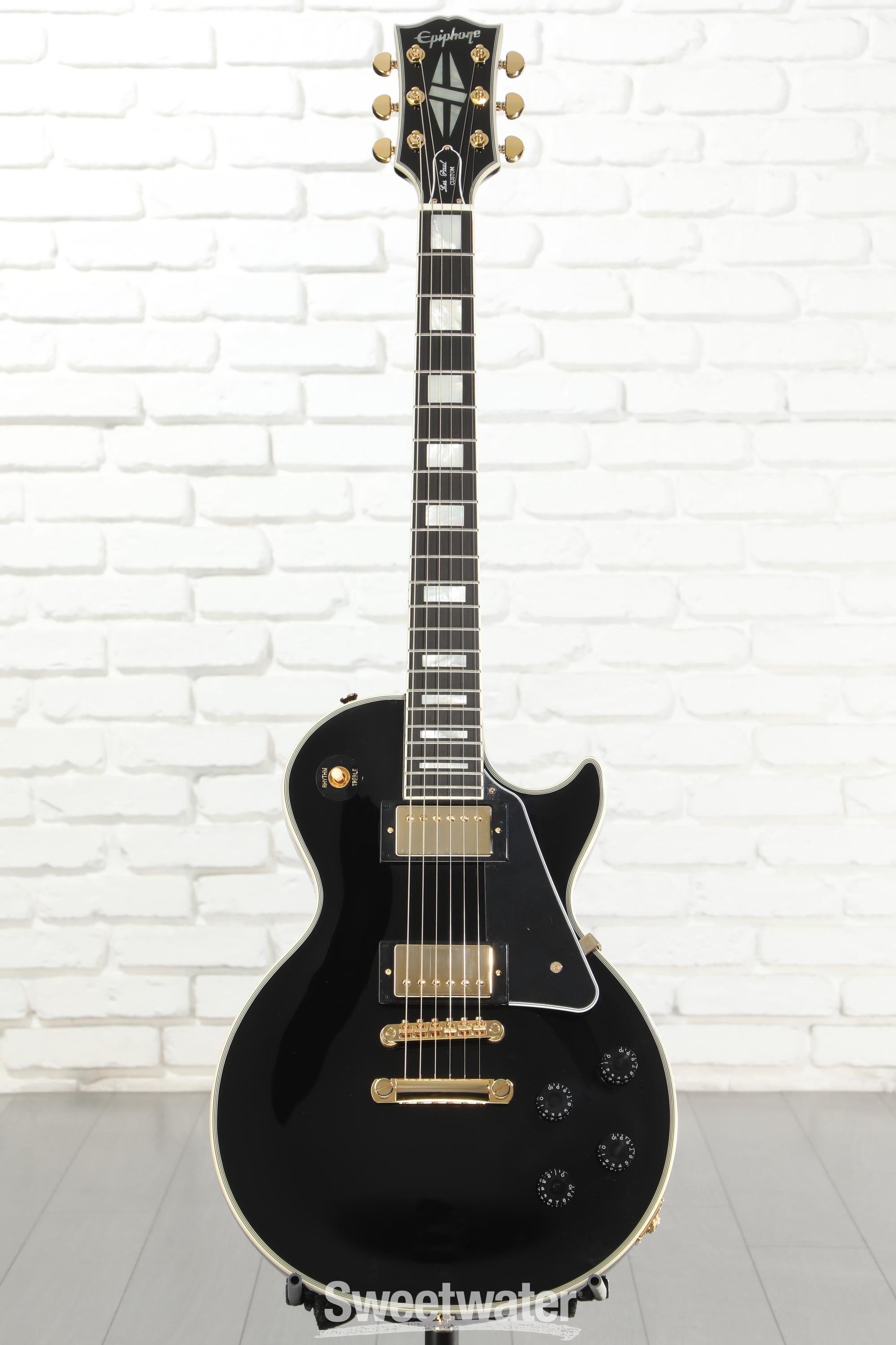 ギター epiphone by Gibson les paul custum ebony Matt Heafy Les Paul Custom Origins 7 String - Ebony – Dave's