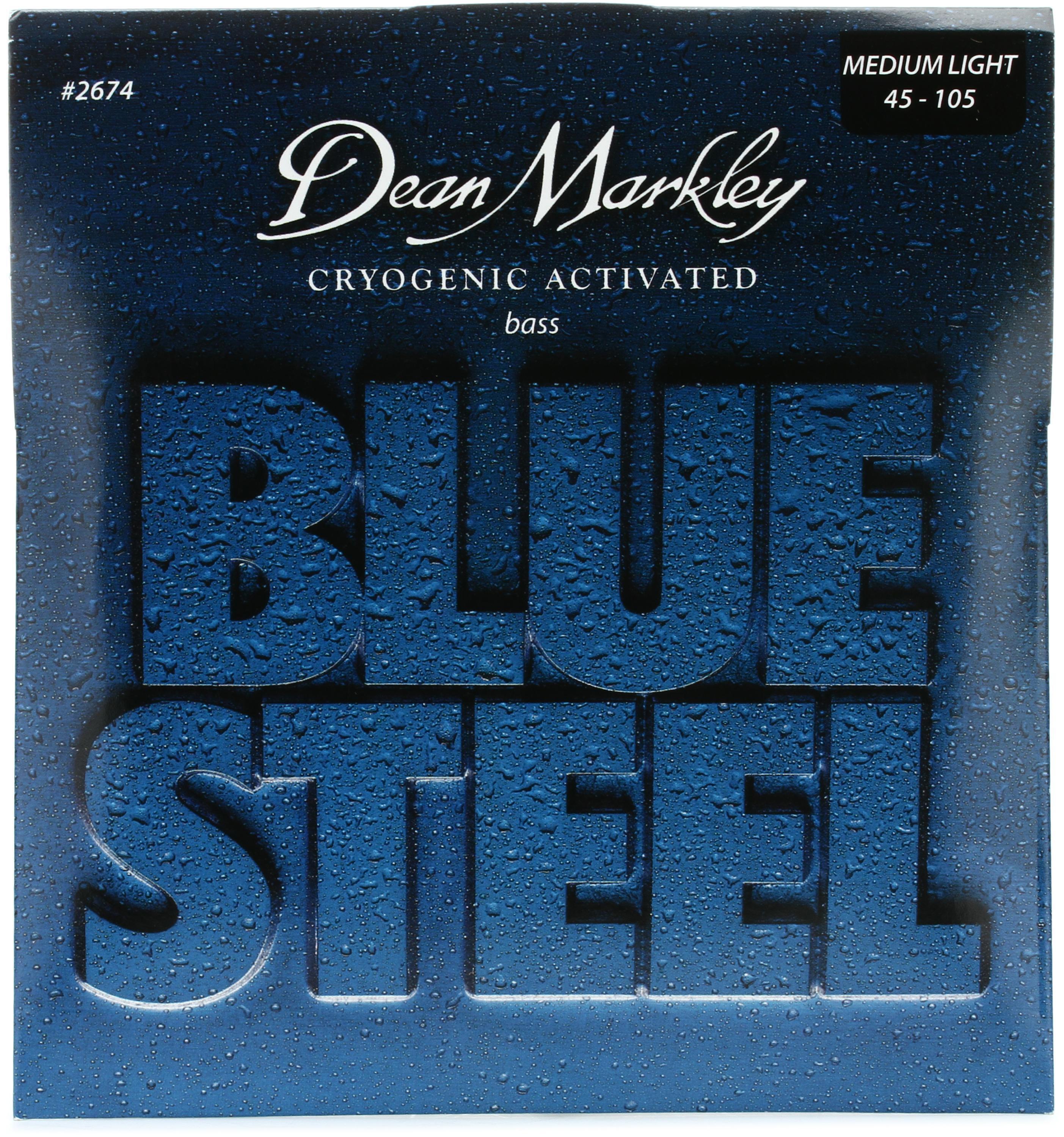 Bundled Item: Dean Markley 2674 Blue Steel Bass Guitar Strings - .045-.105 Medium Light