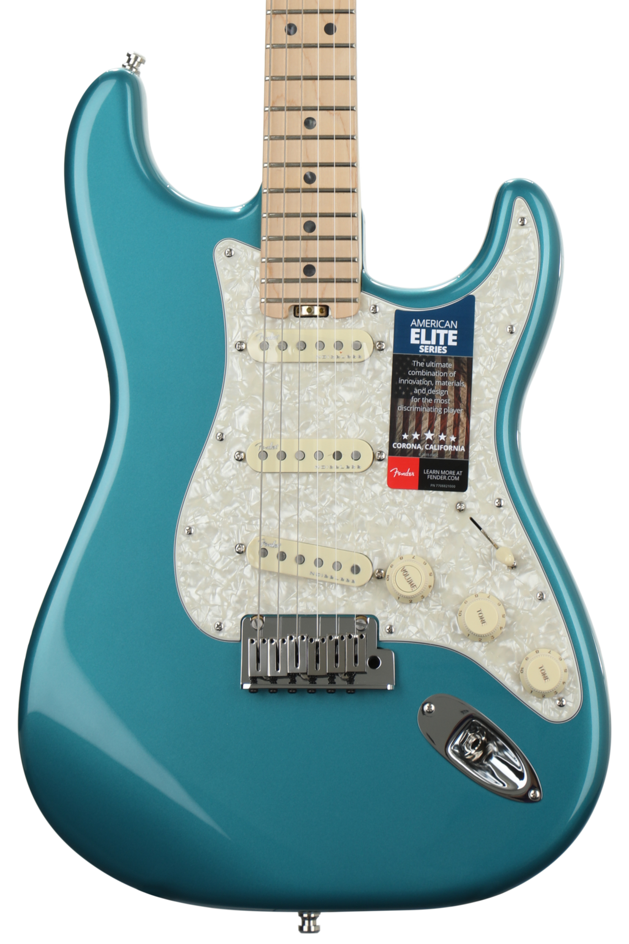 ギター Fender USA American Elite Stratocaster Fender American Elite Stratocaster - Ocean Turquoise w/ Maple