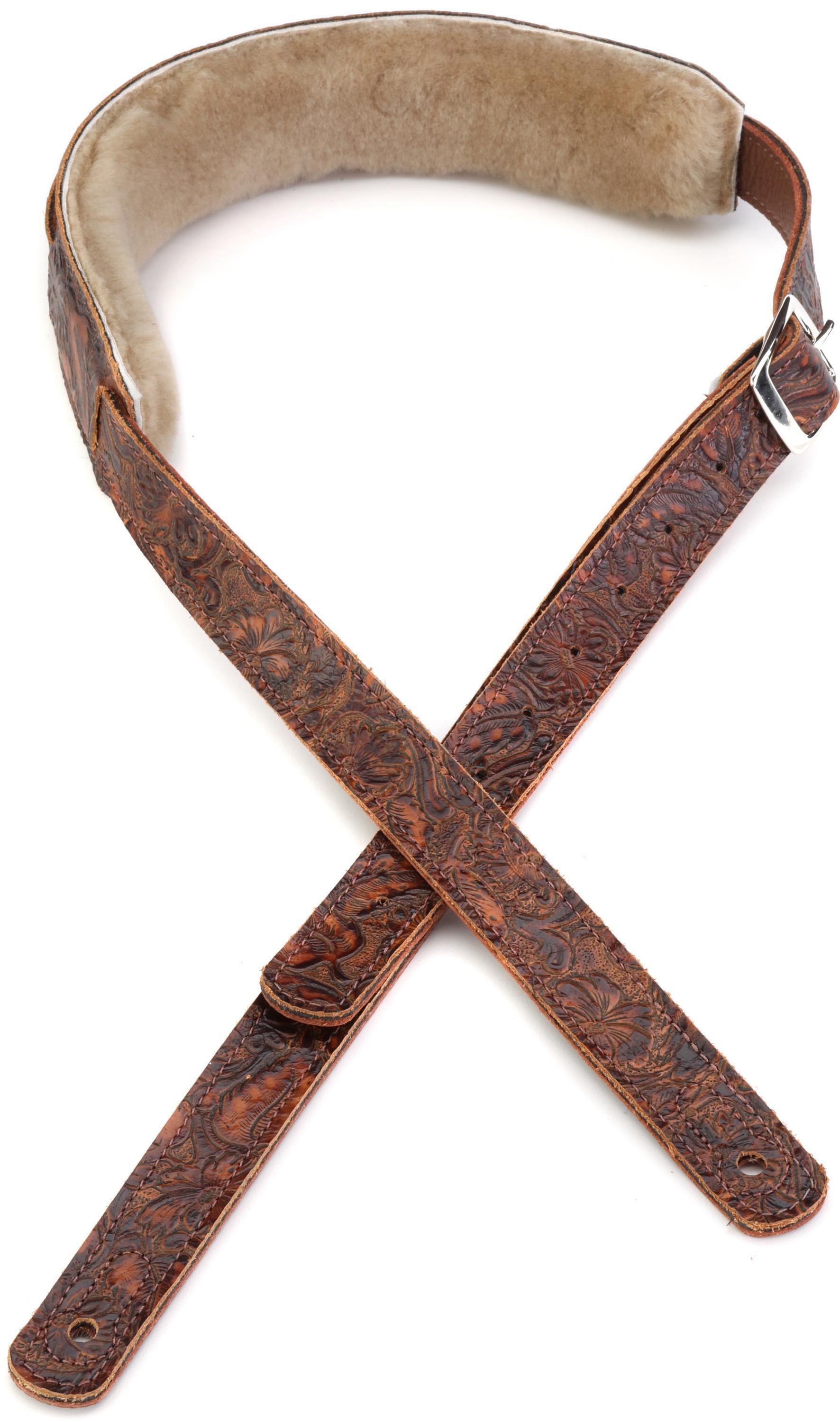 Levy's Reiner Saddle Style Deluxe Guitar Strap - Black