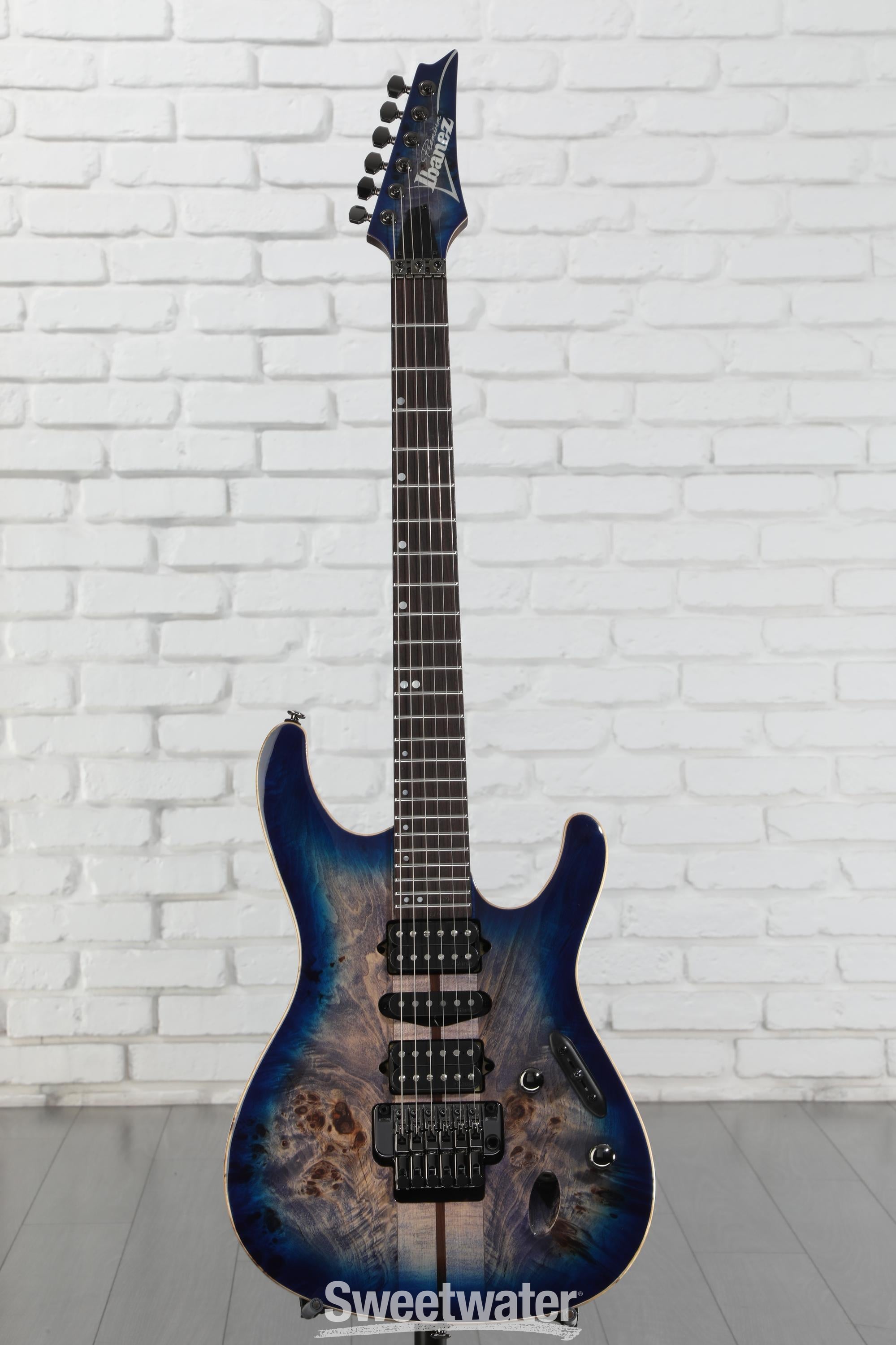 Ibanez Premium S1070PBZ Electric Guitar - Cerulean Blue Burst