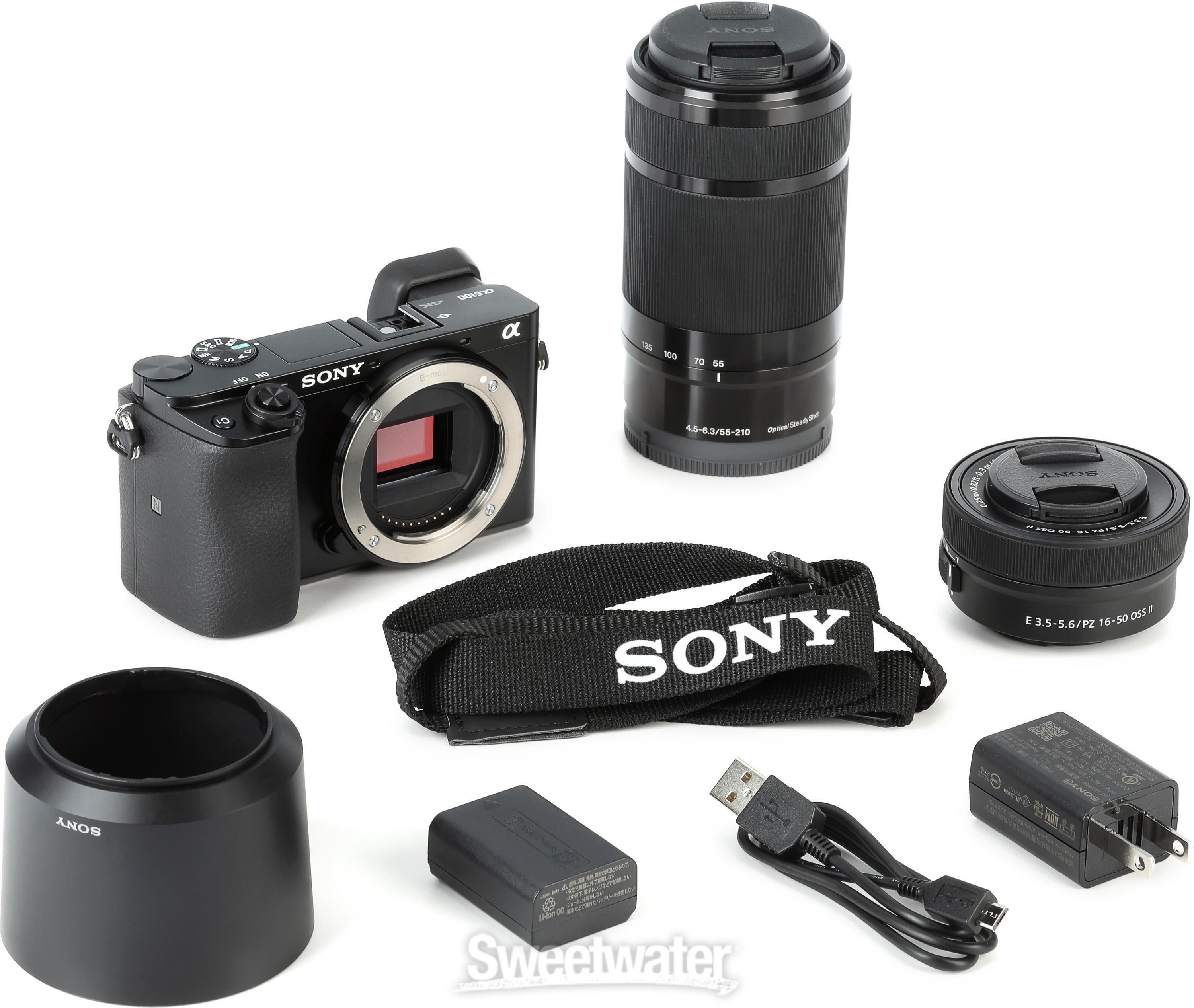 Sony Alpha 6100 Camera Kit with 16-50mm and 55-210mm Lenses
