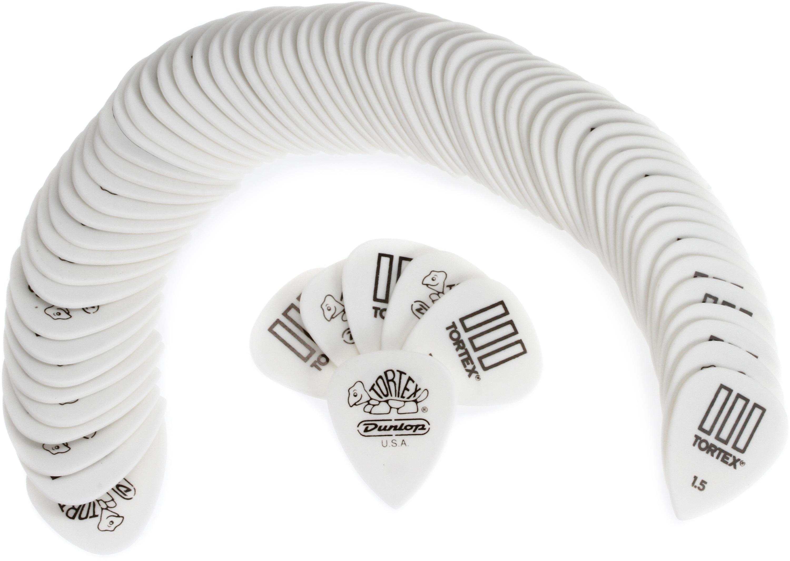 Photo of Dunlop Tortex TIII Guitar Picks - 1.50mm White (72-pack)