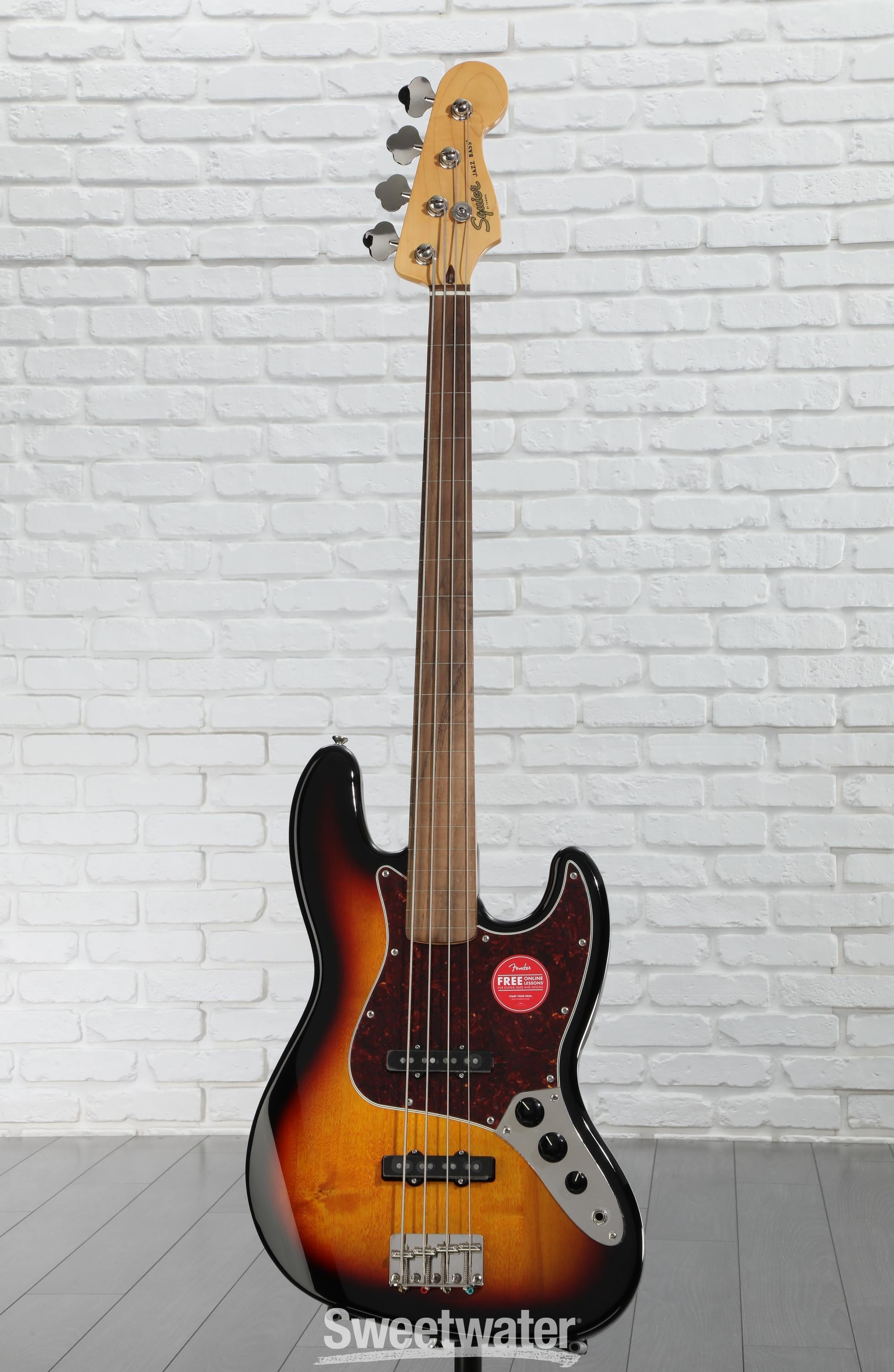 【10439】 Squier Fretless Jazz Bass Squier Classic Vibe '60s Fretless Jazz Bass - 3-Tone