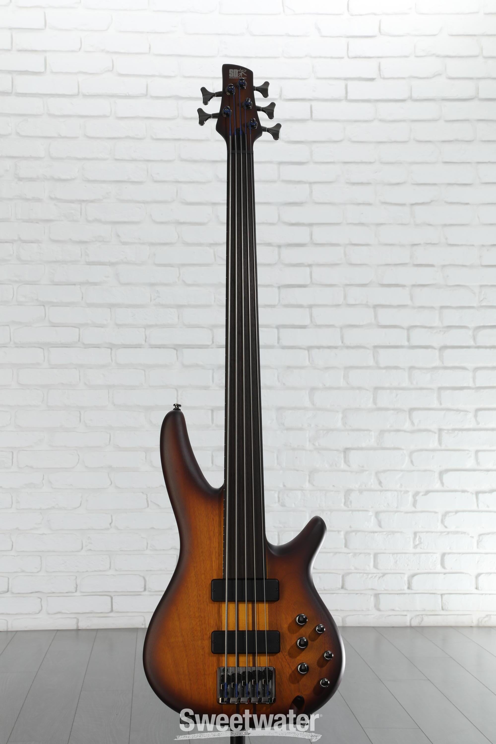 Ibanez SRF705 5弦　フレットレスベース Ibanez Bass Workshop SRF705 Fretless Bass Guitar - Brown Burst