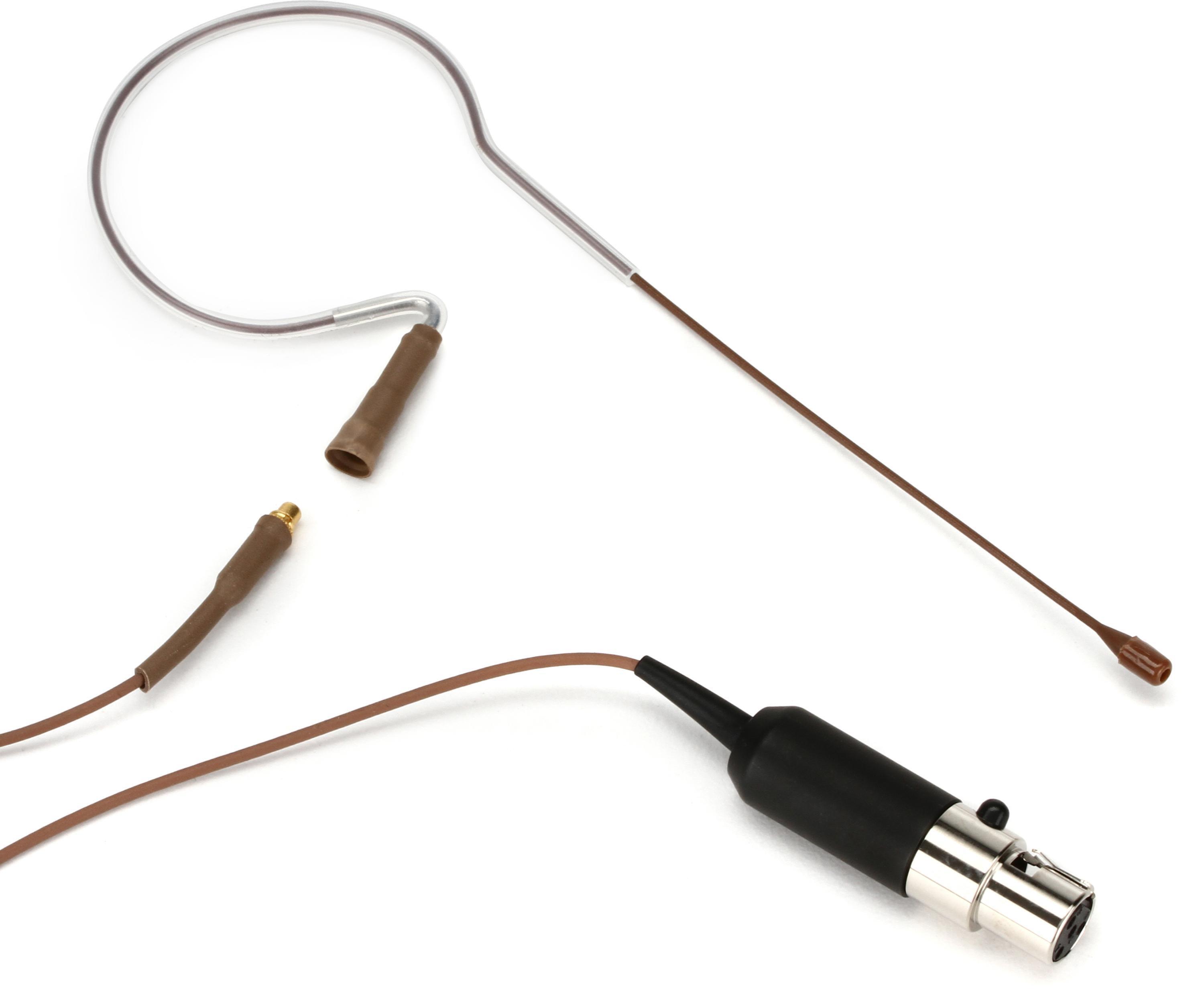 Photo of Countryman E6 Omnidirectional Earset Microphone - Standard Gain with 1mm Cable and TA4F Connector for Shure Wireless - Cocoa