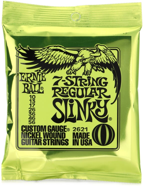 Ernie Ball Electric Guitar Strings - Regular Slinky Nickel Wound 10-46 - 2  Pack