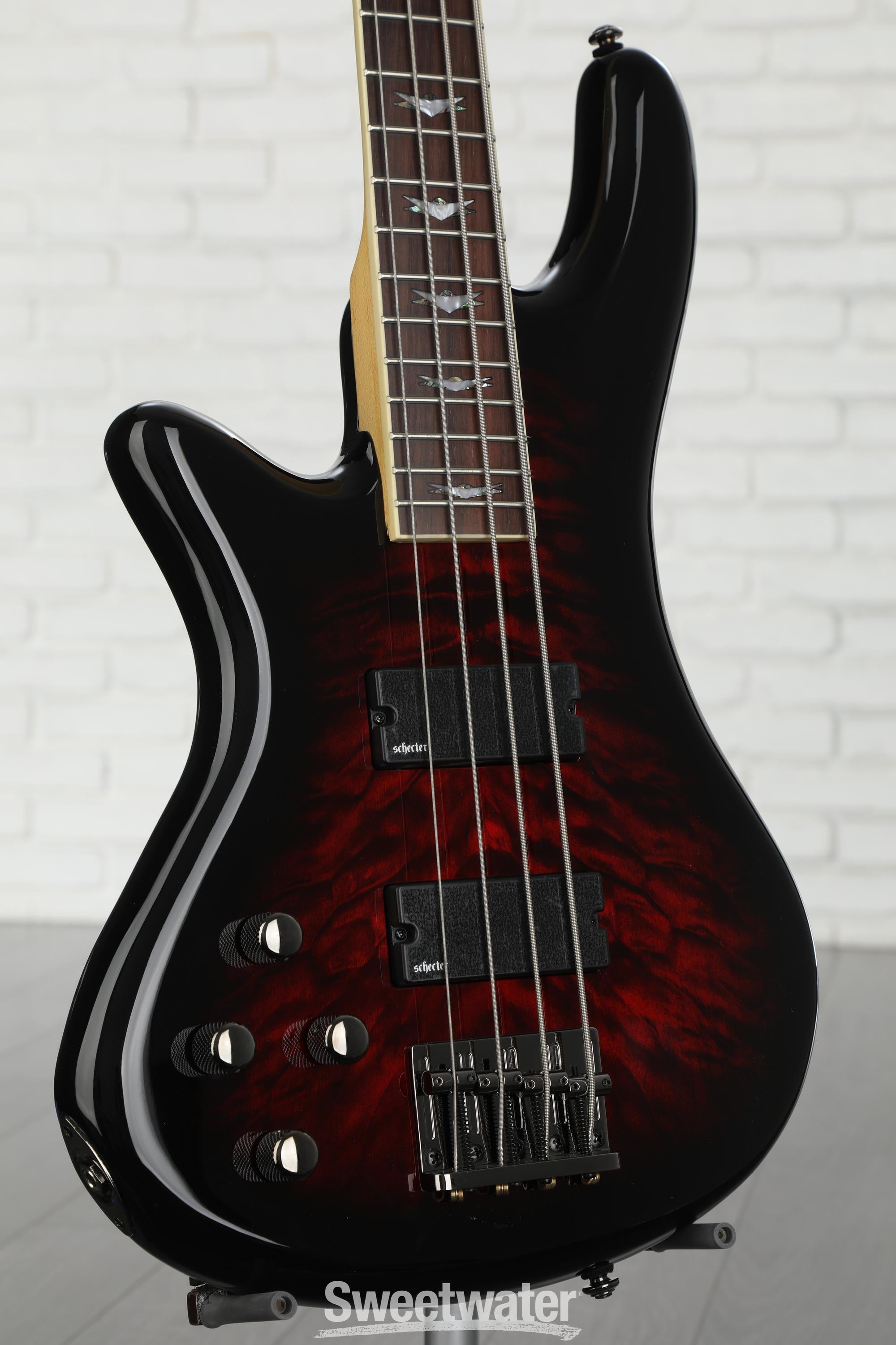 Schecter Stiletto Extreme 4 LH Left-handed Bass Guitar - Black